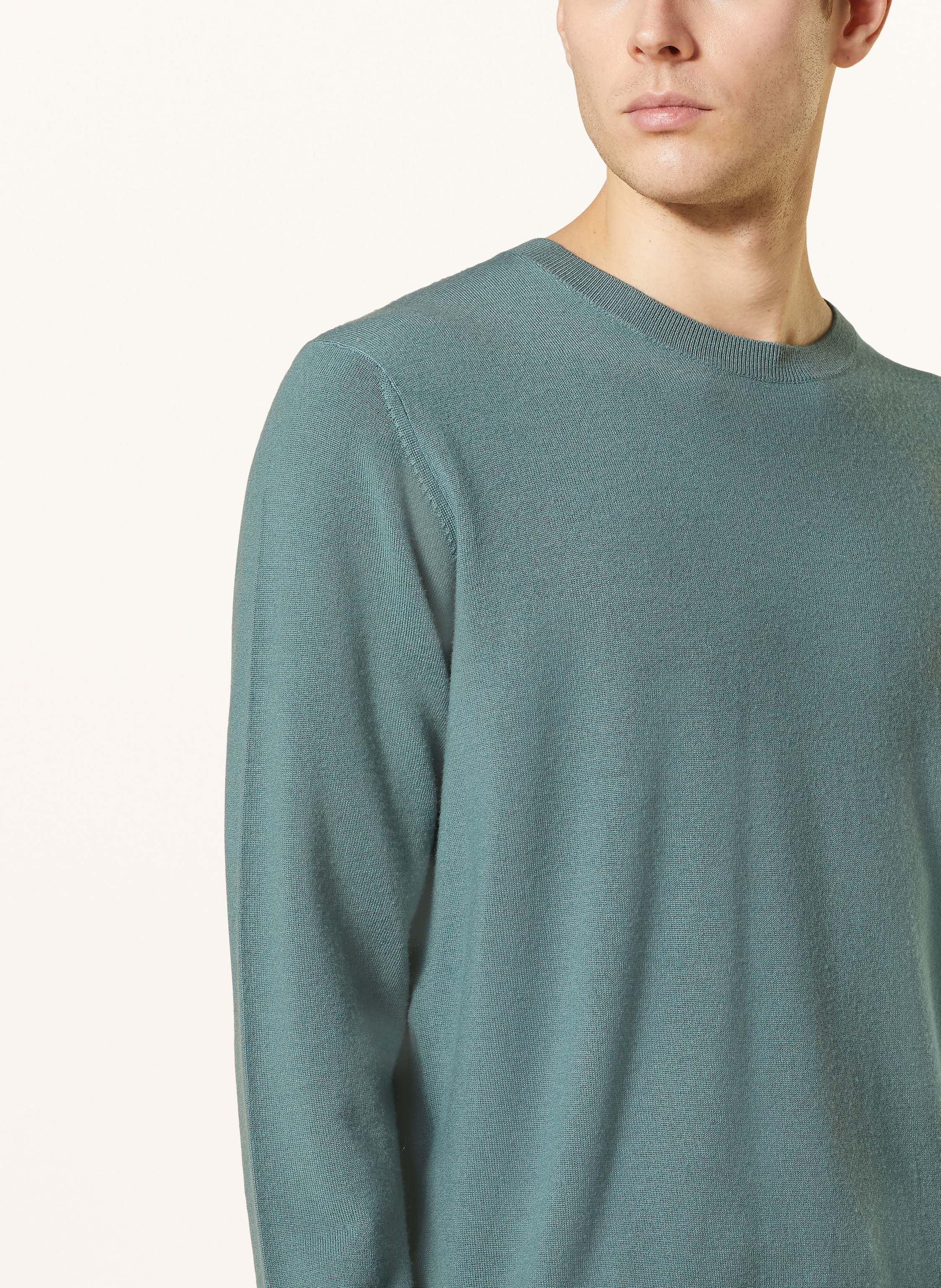 Thumbnail - Strokesman's Pullover Aus Merinowolle gruen