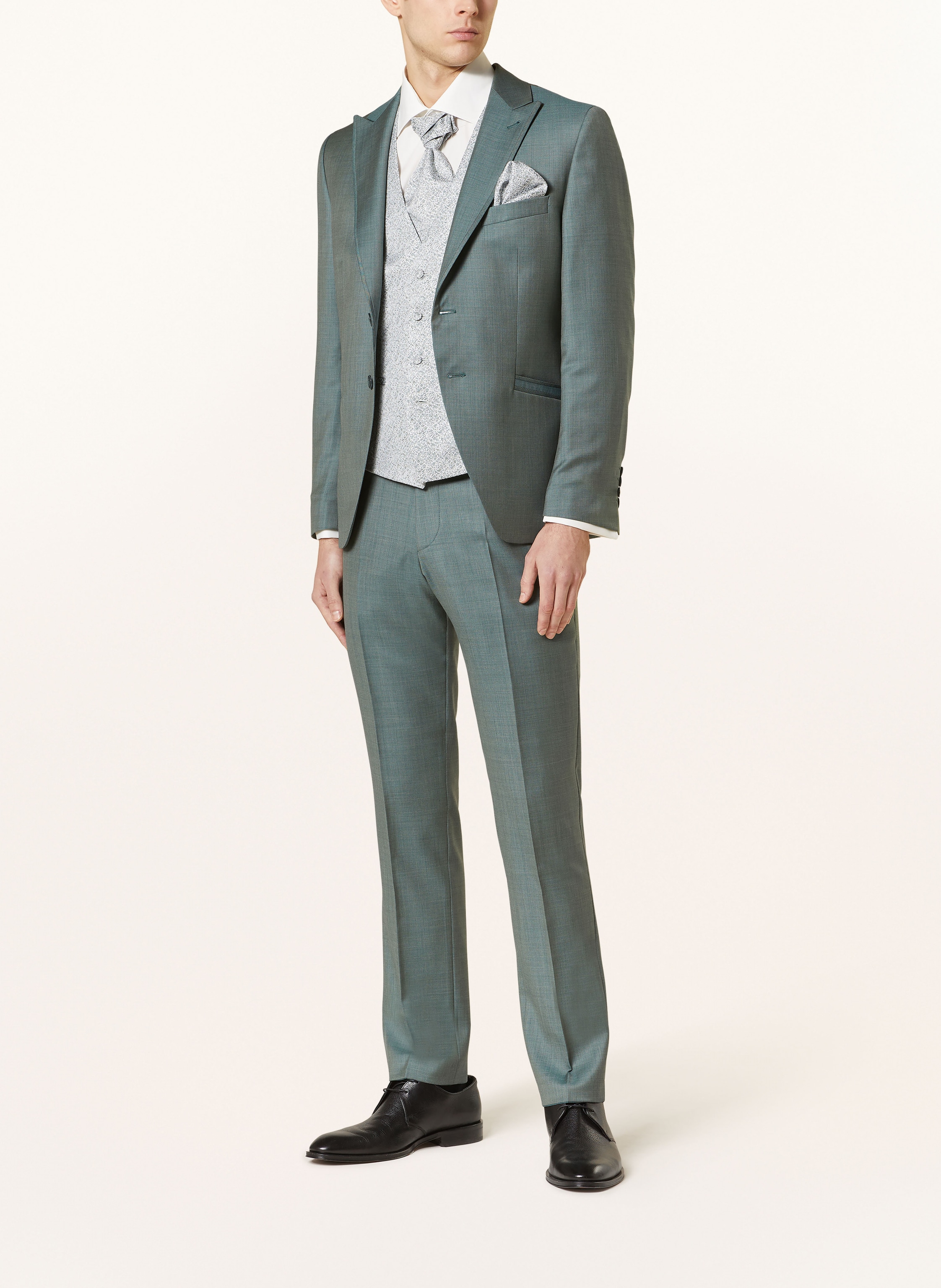 Thumbnail - Wilvorst Anzugweste Extra Slim Fit gruen
