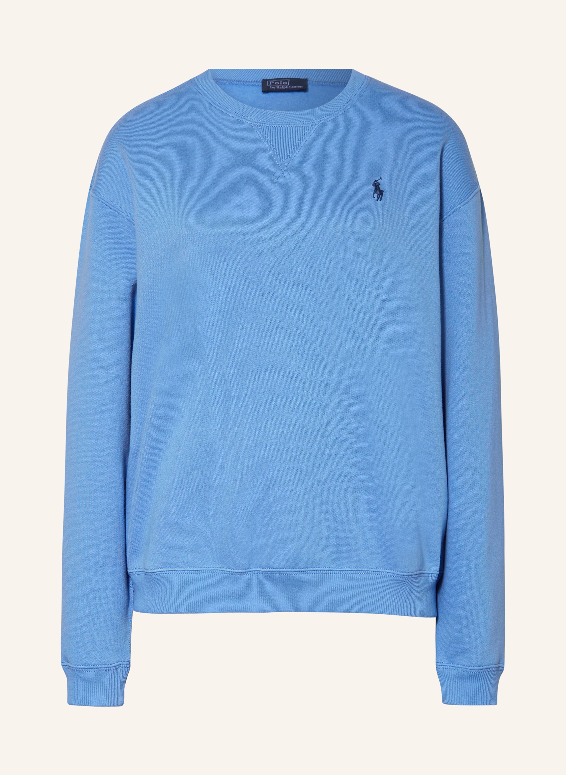Blue polo clearance crewneck sweatshirt