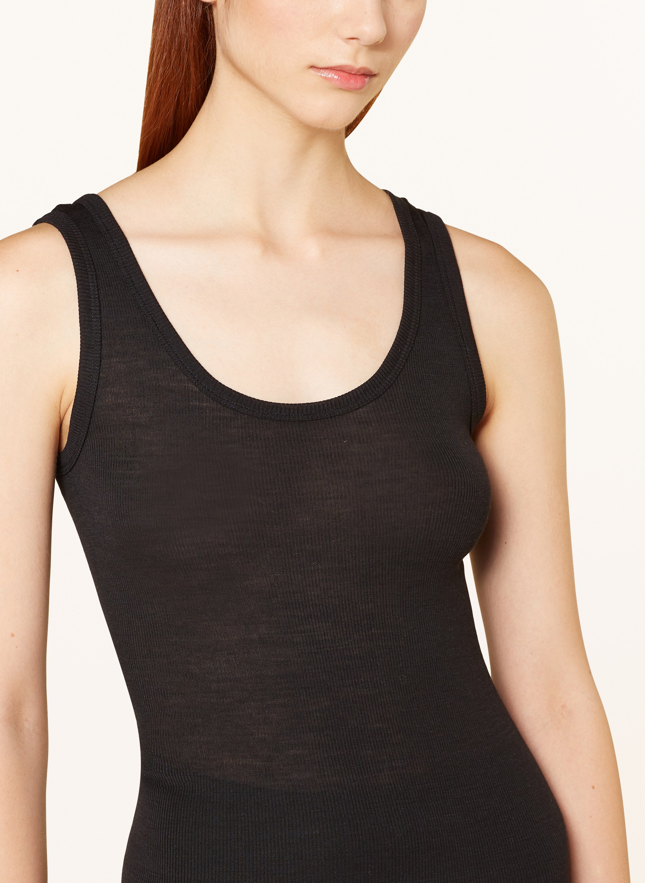 Thumbnail - Mey Top Serie Wool Love Aus Merinowolle Mit Seide schwarz