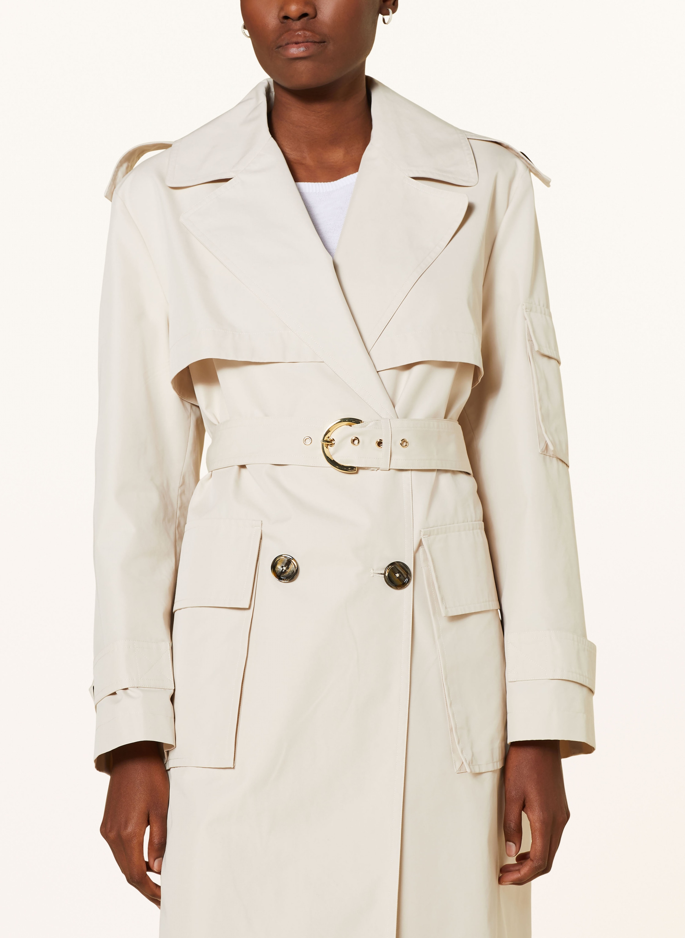 Thumbnail - Pinko Trenchcoat Titano beige