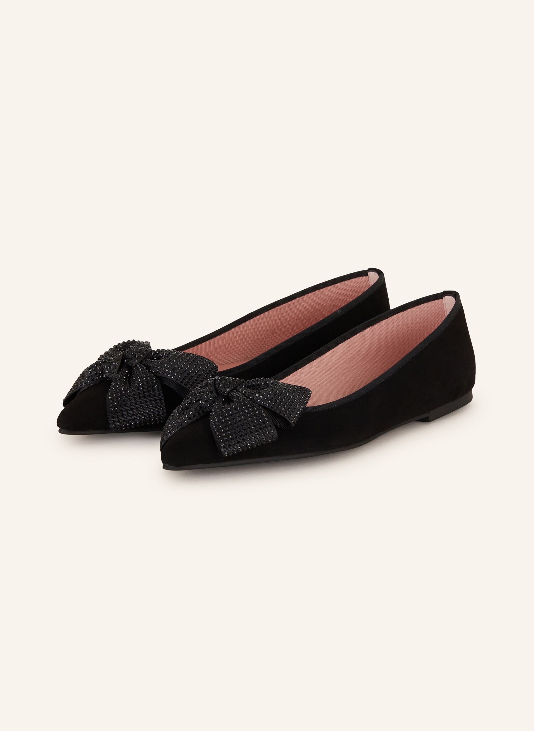 Black pointed ballet flats discount
