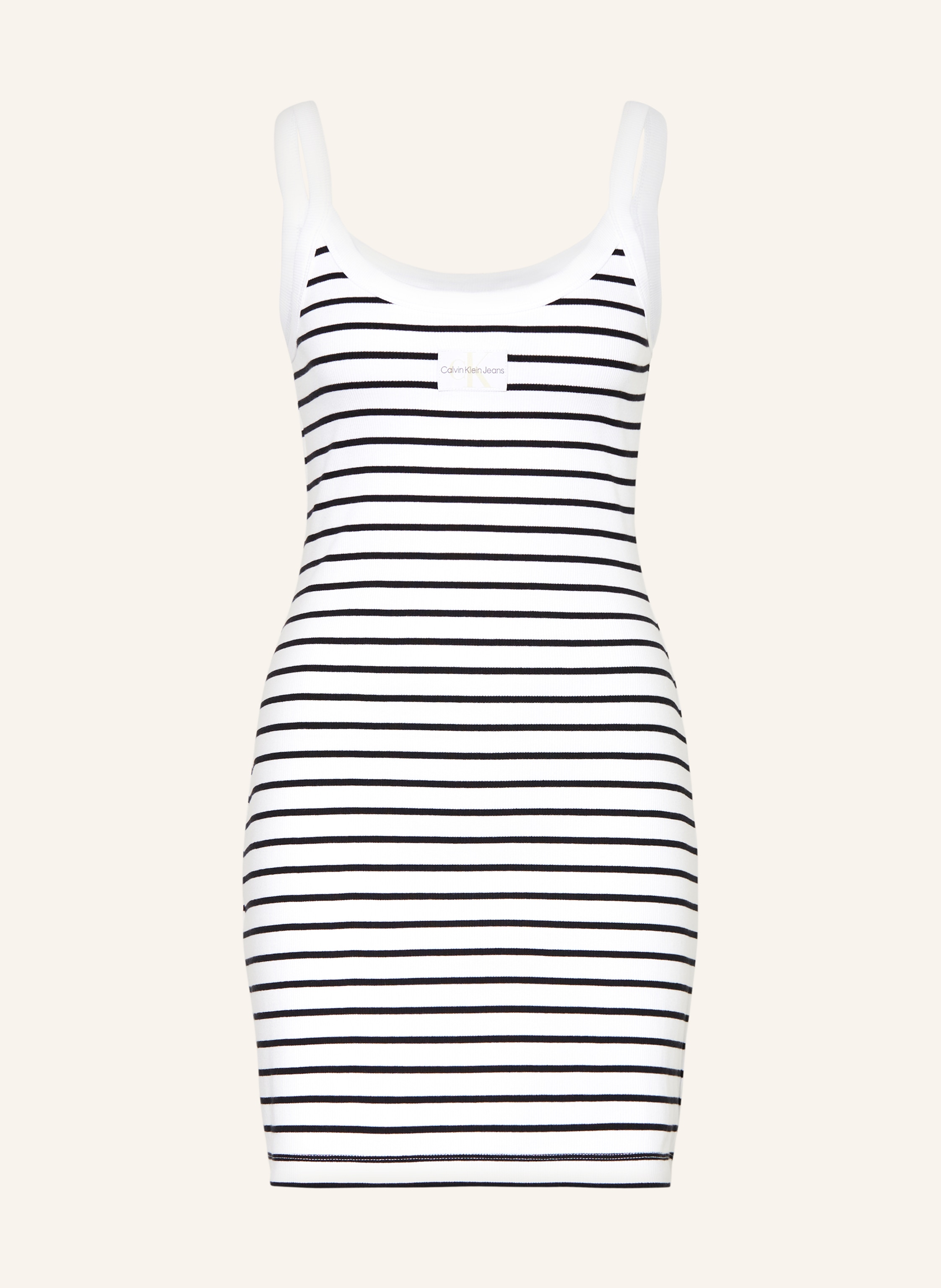 Black and white striped calvin klein dress new arrivals