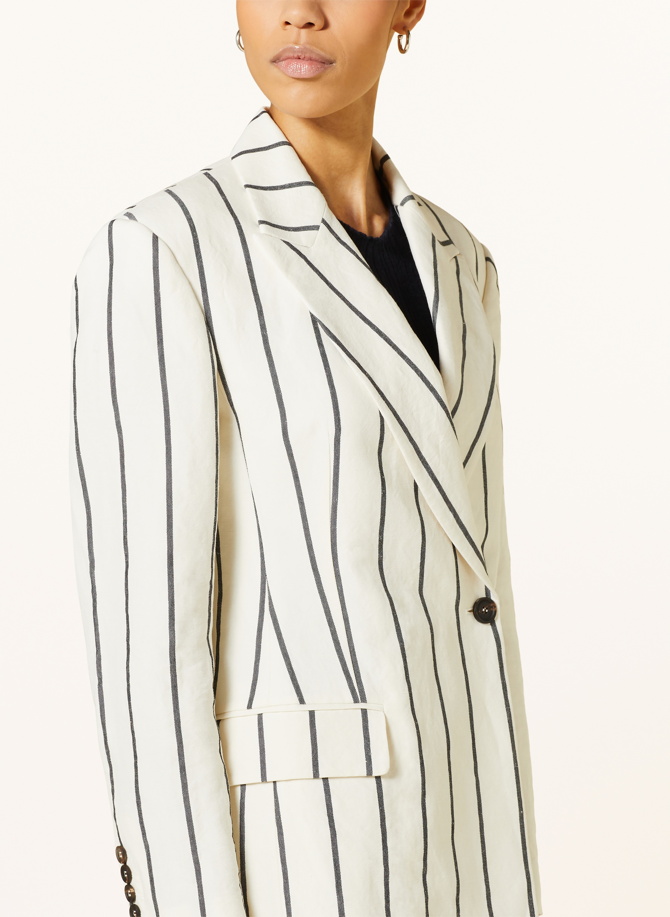 Thumbnail - Brunello Cucinelli Blazer Mit Leinen schwarz
