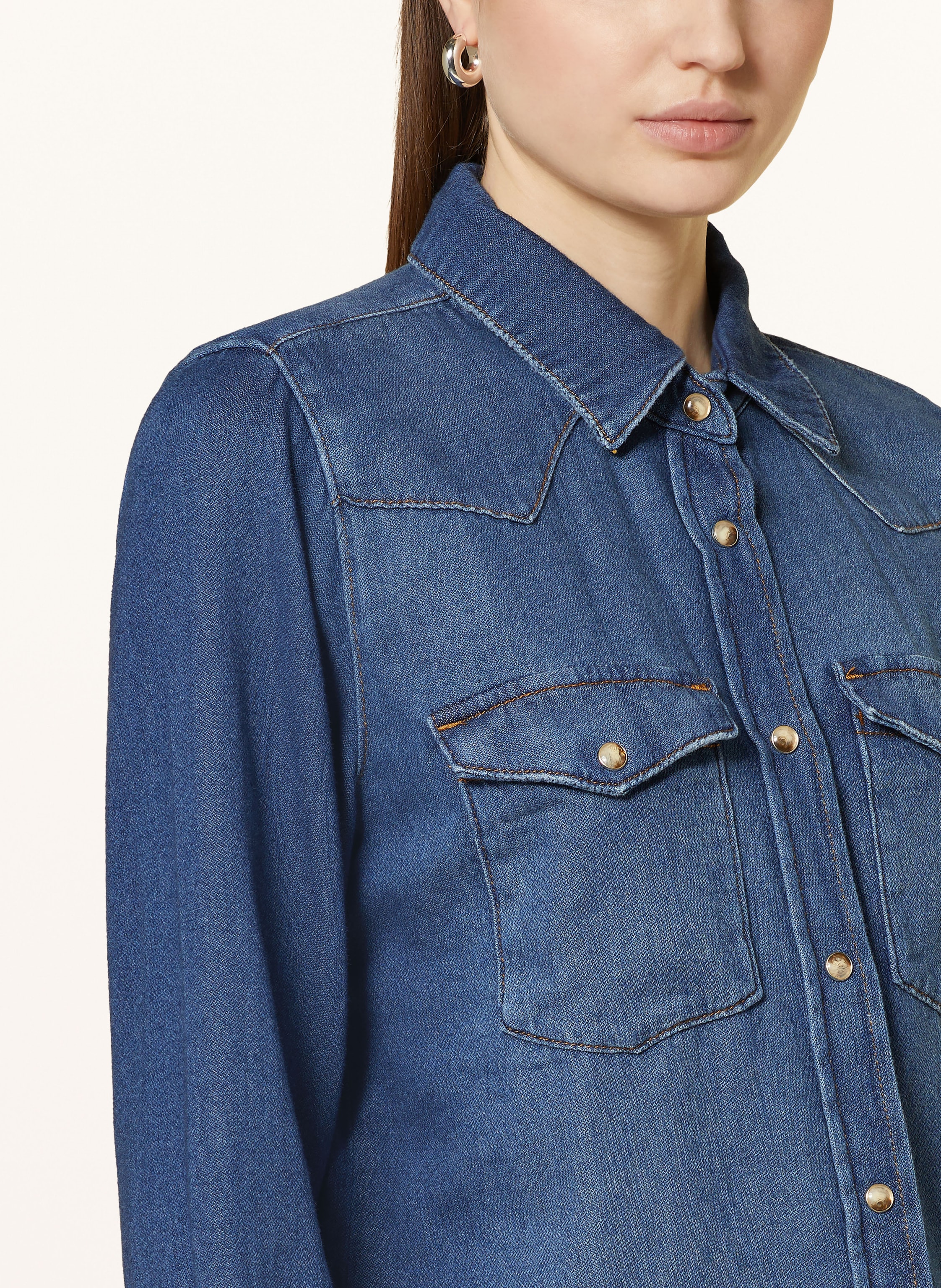 Thumbnail - Ba&Sh Hemdbluse Walter In Jeansoptik blau