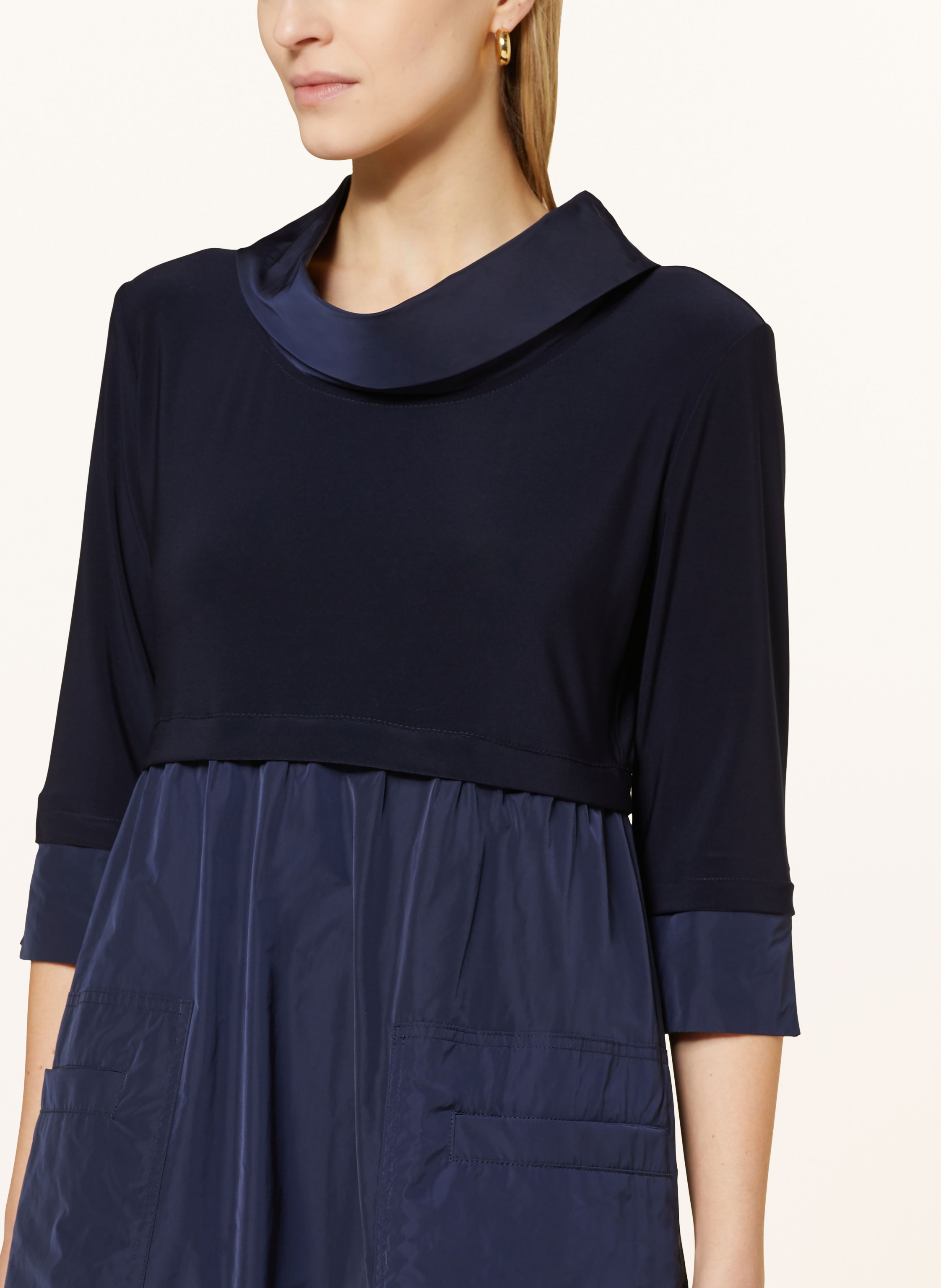 Thumbnail - Joseph Ribkoff Kleid Mit 3/4-Arm Im Materialmix blau