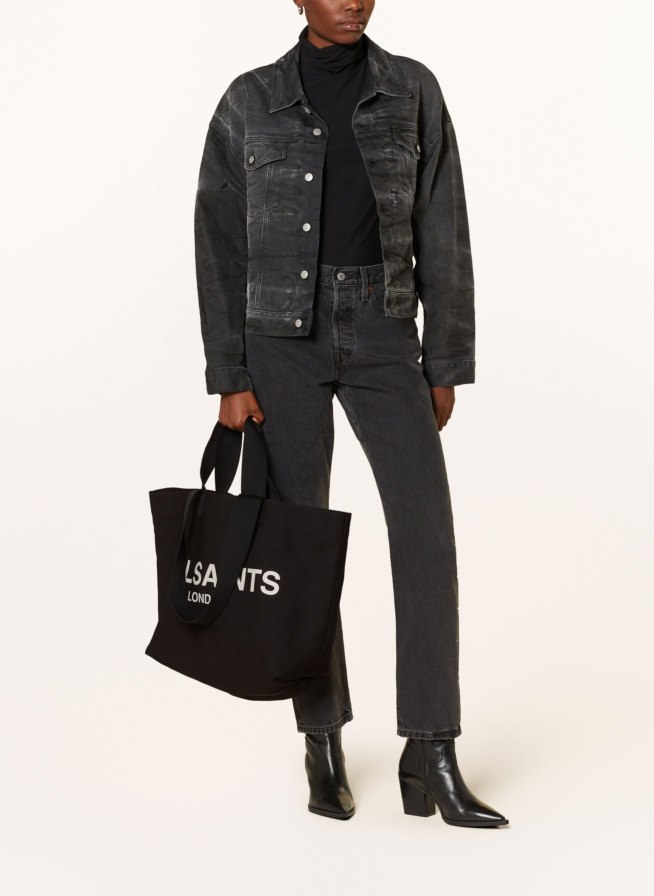 Allsaints Shopper Ali schwarz – Bild 2