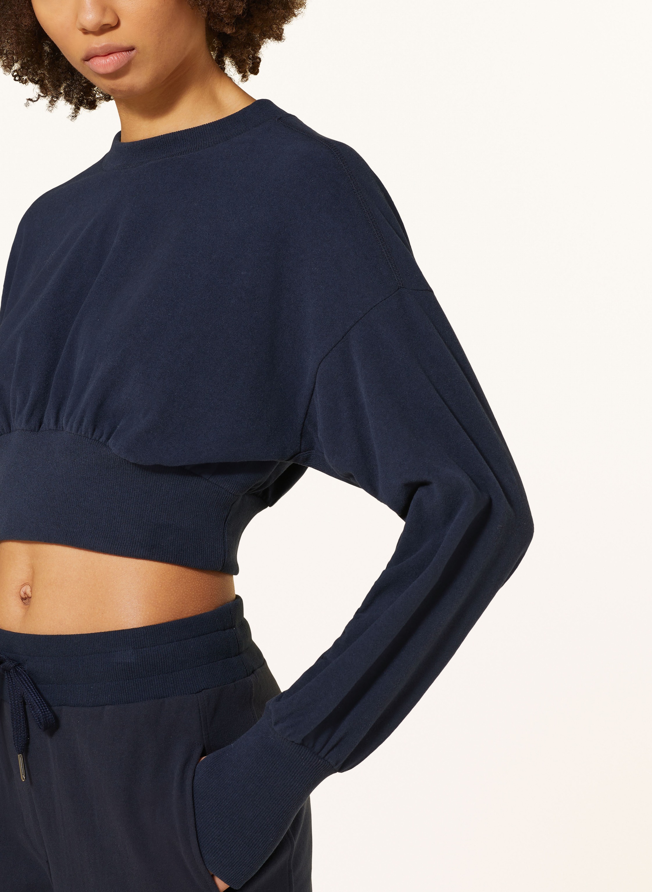 Thumbnail - Sweaty Betty Cropped-Sweatshirt Delight blau