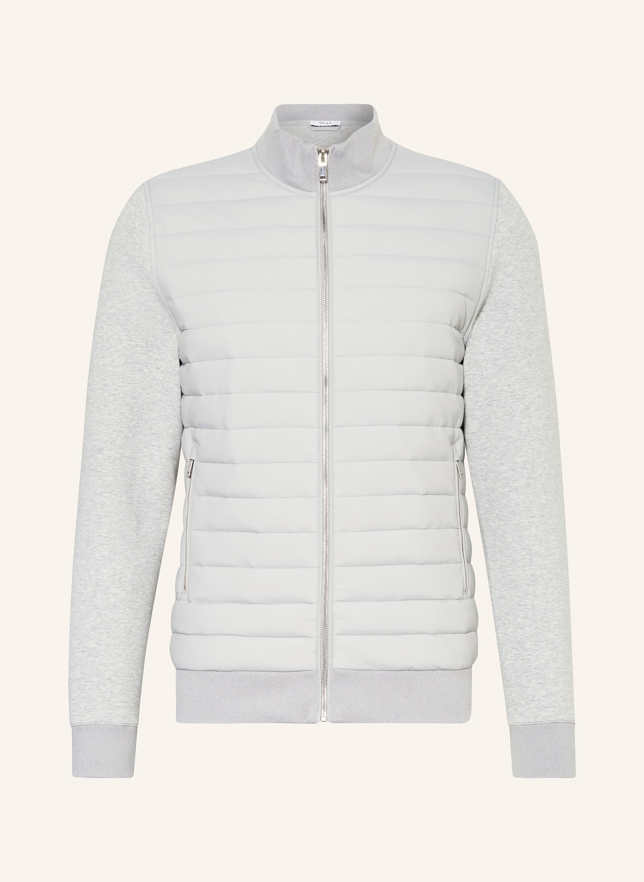 REISS Quilted jacket FREDDIE in a material mix in light gray