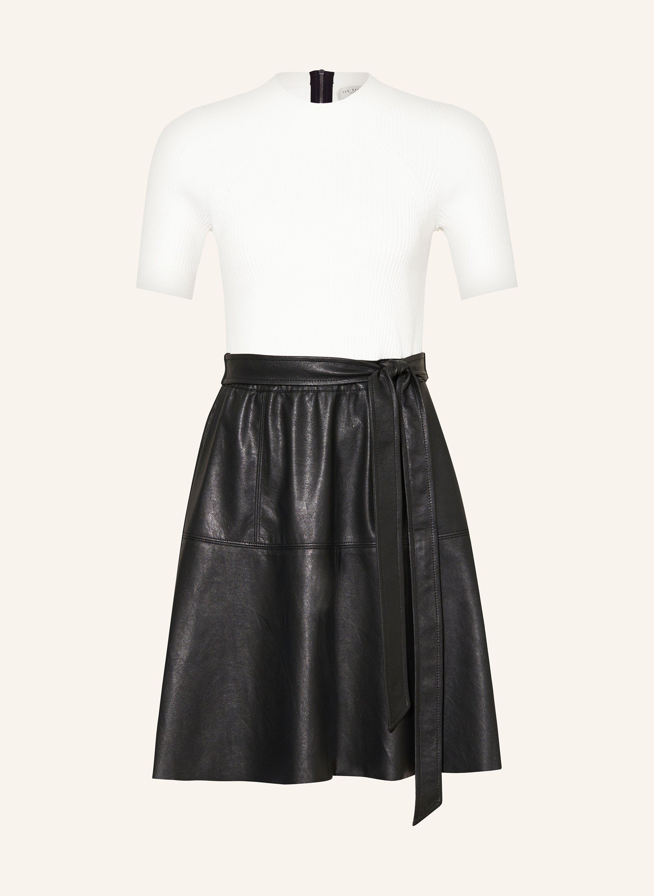 TED BAKER Dress OLIYIA in mixed materials in white black
