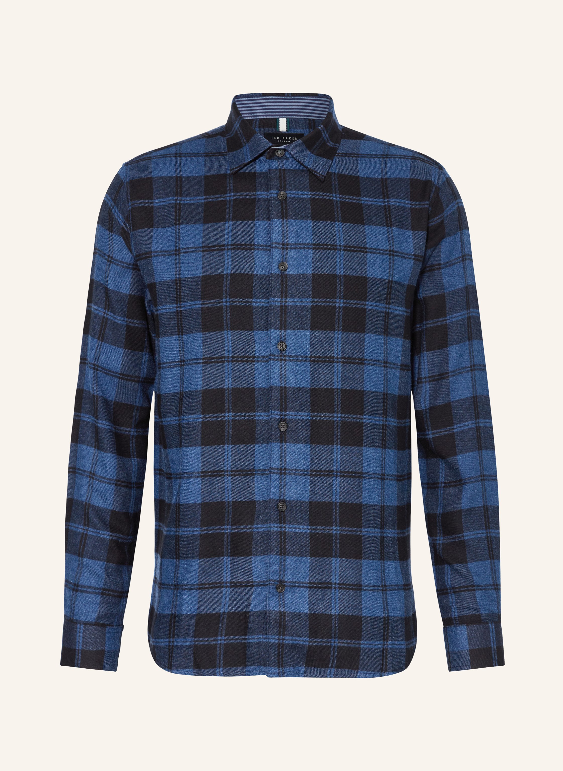 TED BAKER Flannel shirt ABACUS regular fit in blue dark blue