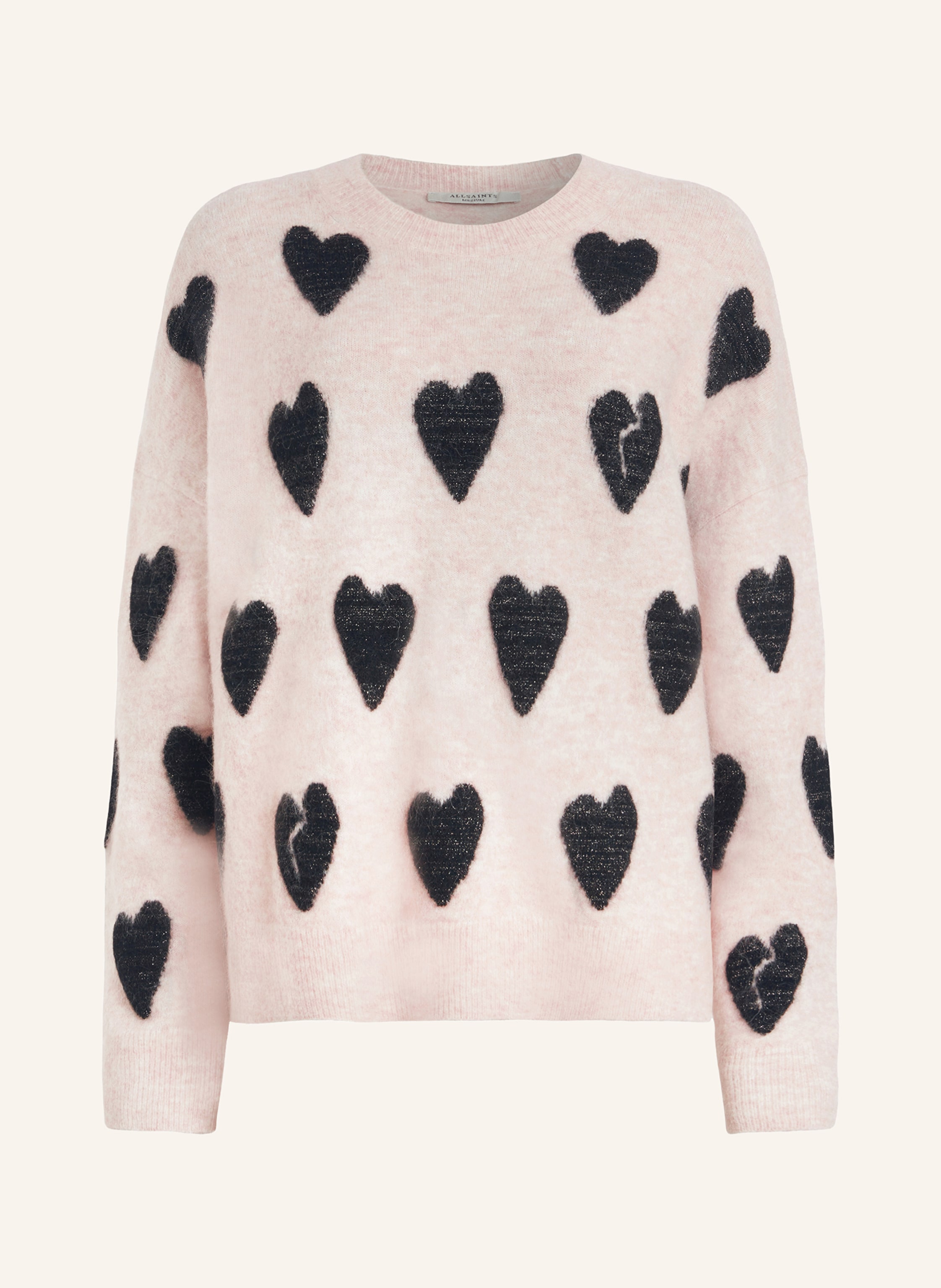 Pink black deals and white sweater