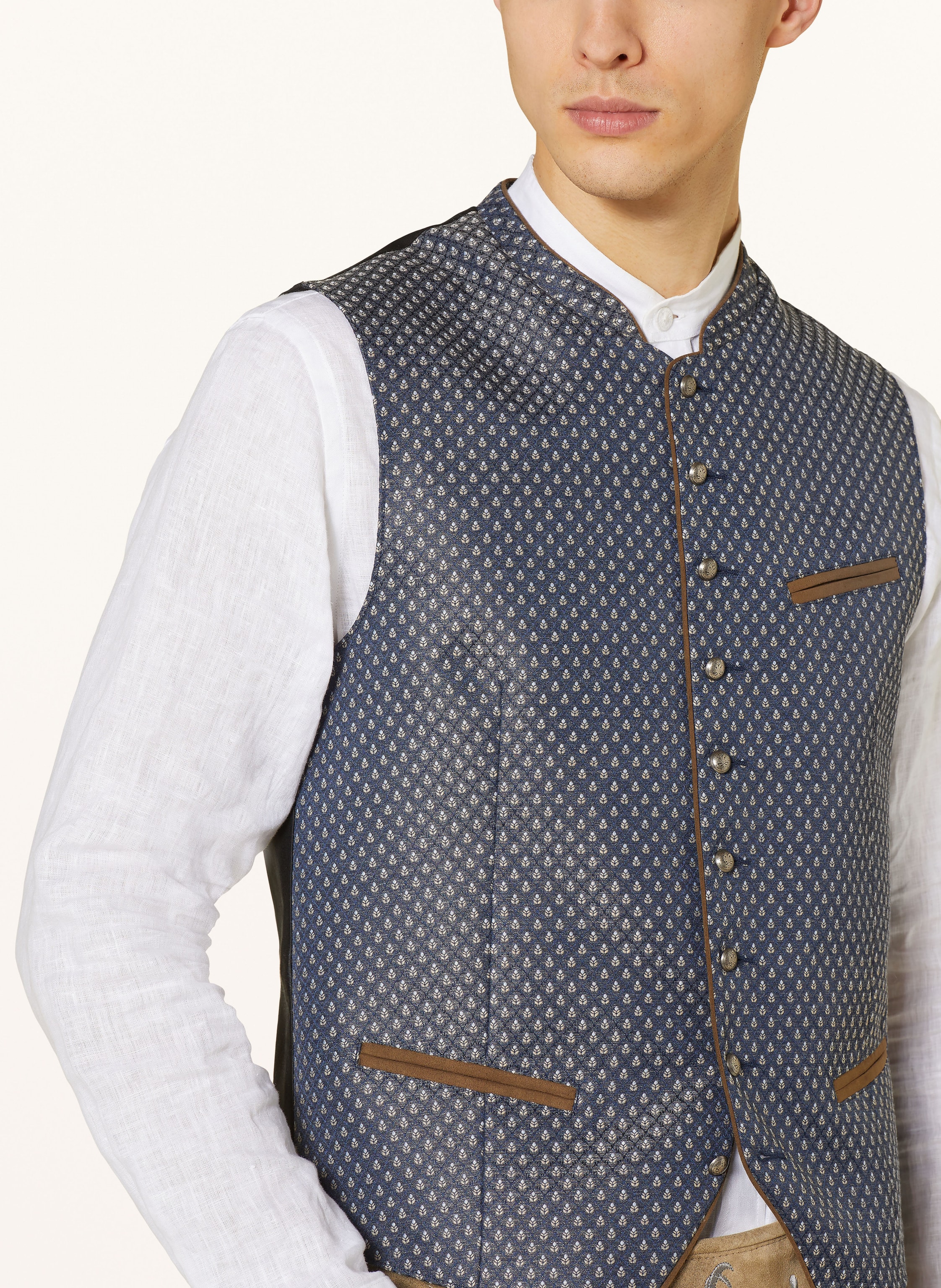 Thumbnail - Hammerschmid Trachtenweste Jörg Slim Fit blau