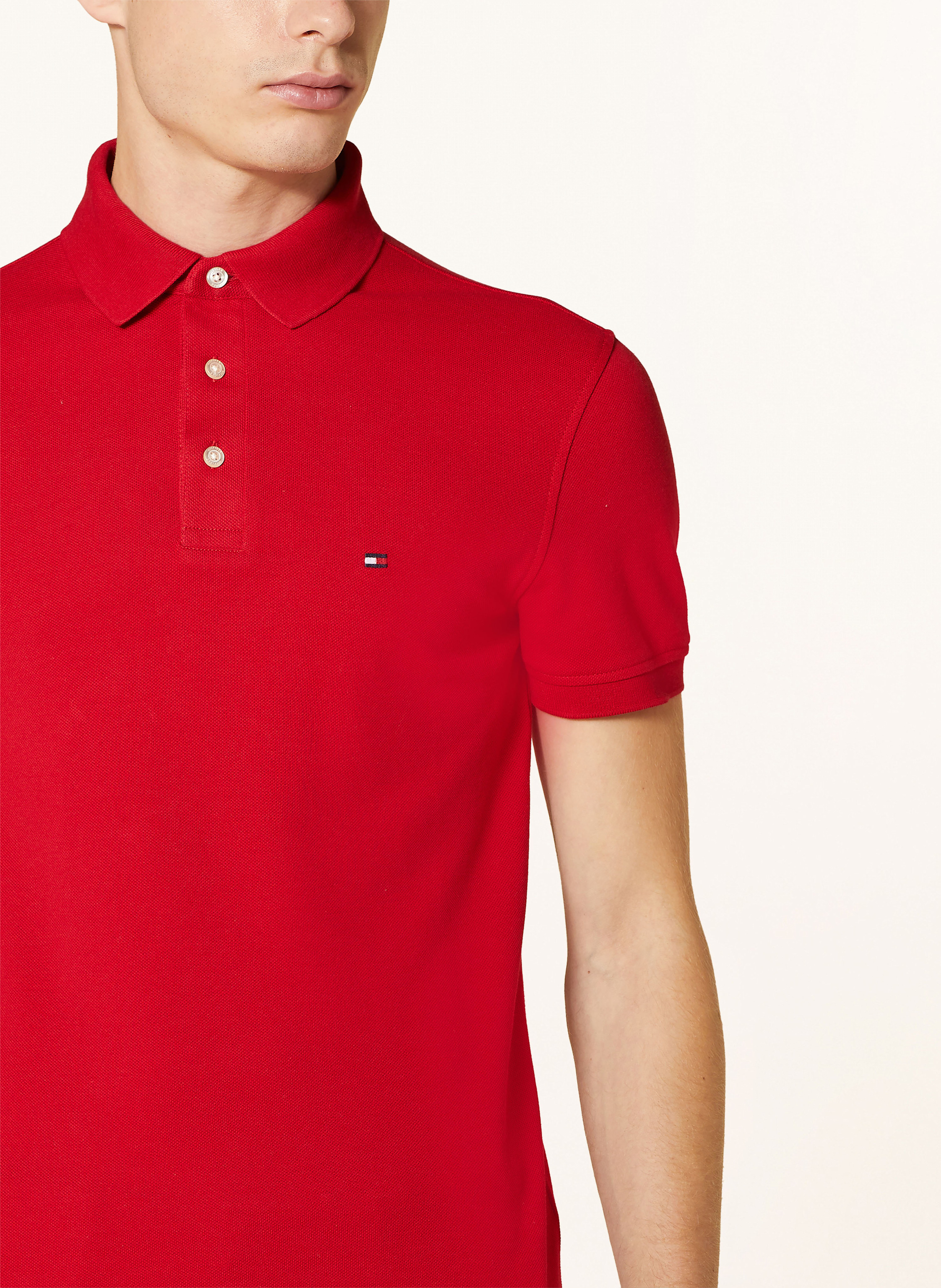 Thumbnail - Tommy Hilfiger Piqué-Poloshirt Slim Fit rot