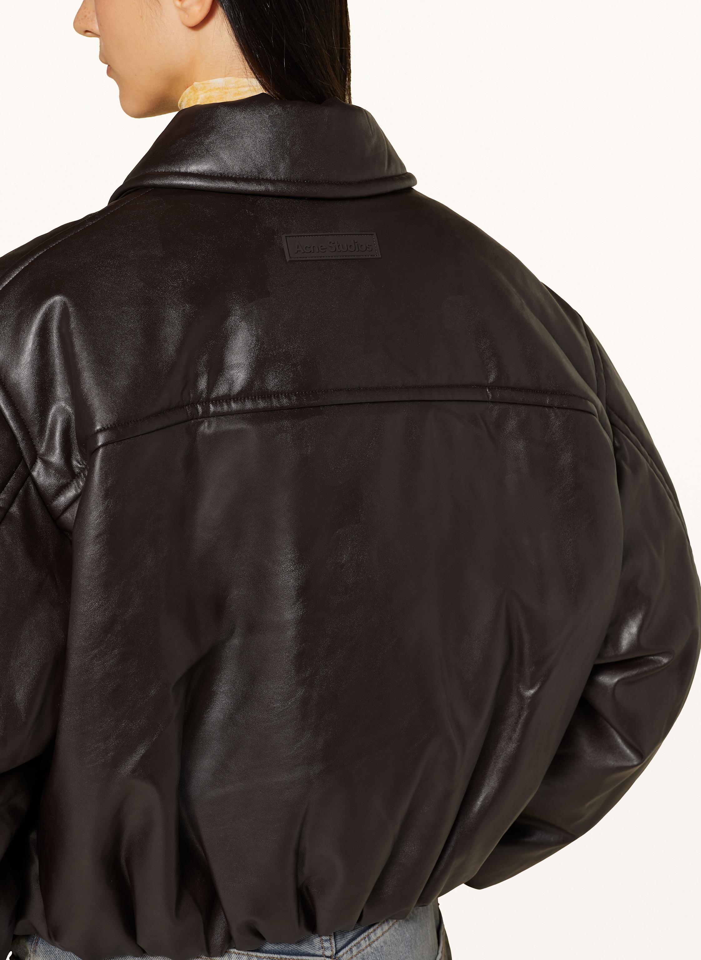 Thumbnail - Acne Studios Jacke In Lederoptik braun