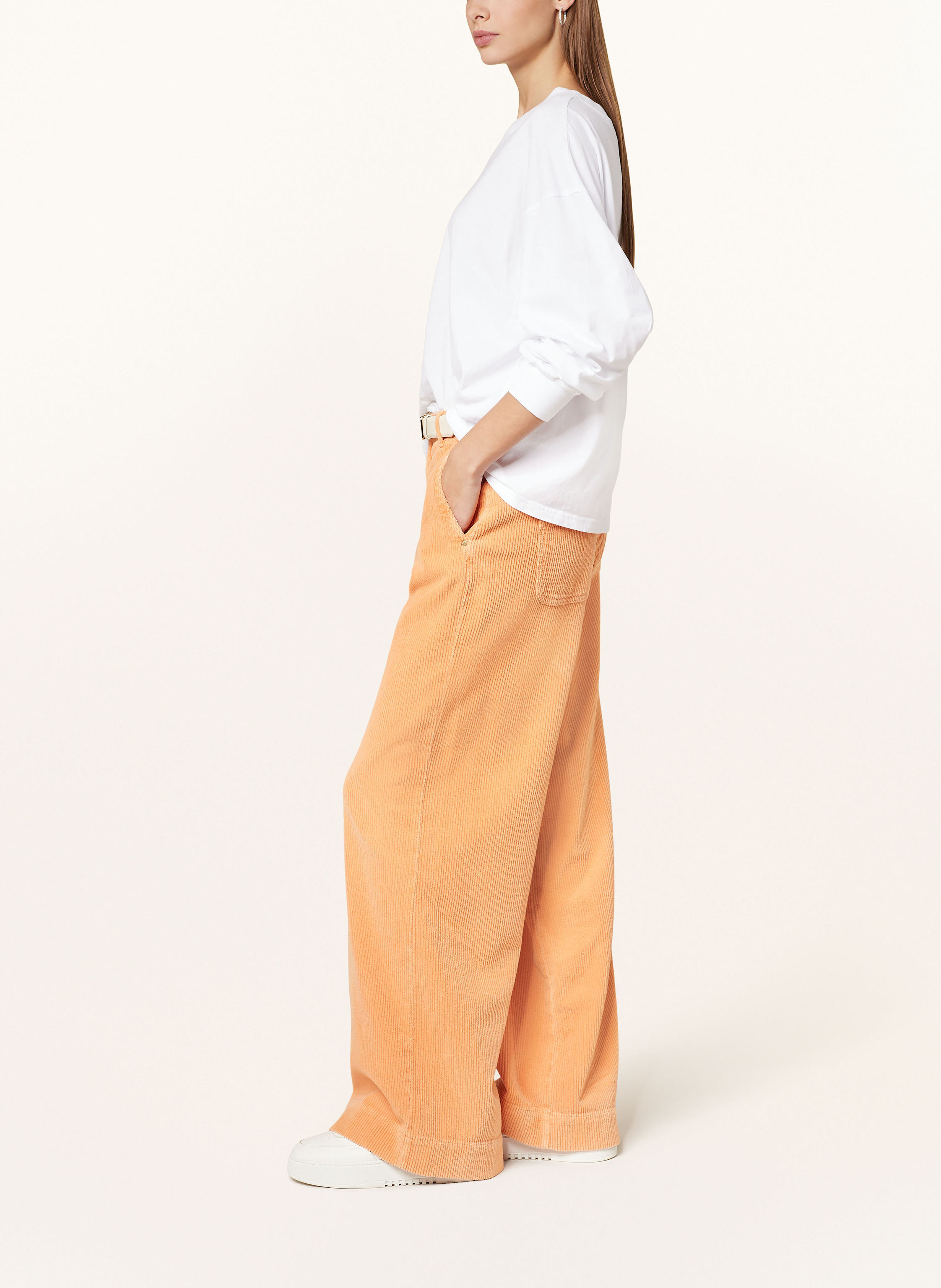 Thumbnail - Summum Woman Marlenehose Aus Cord orange