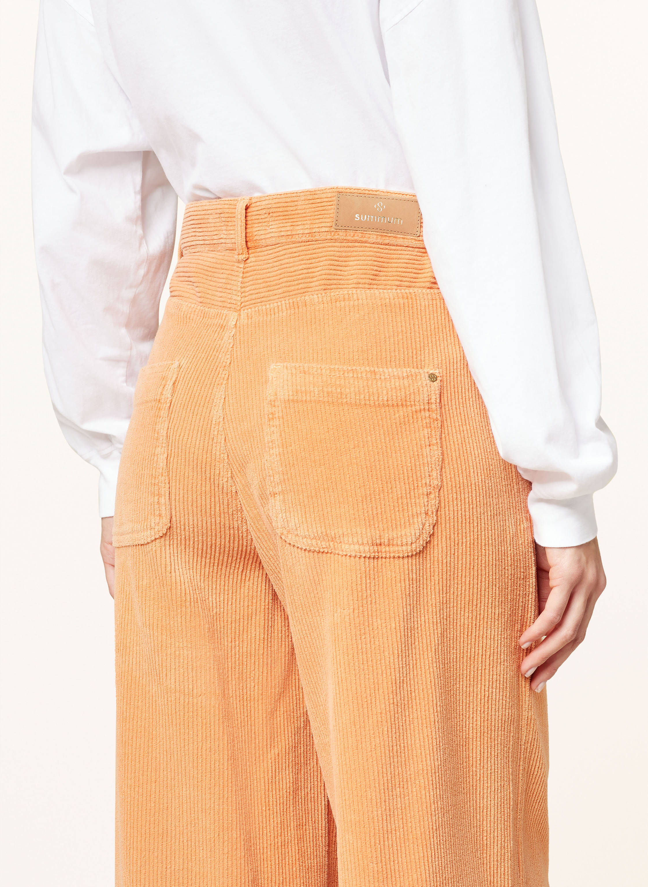 Thumbnail - Summum Woman Marlenehose Aus Cord orange