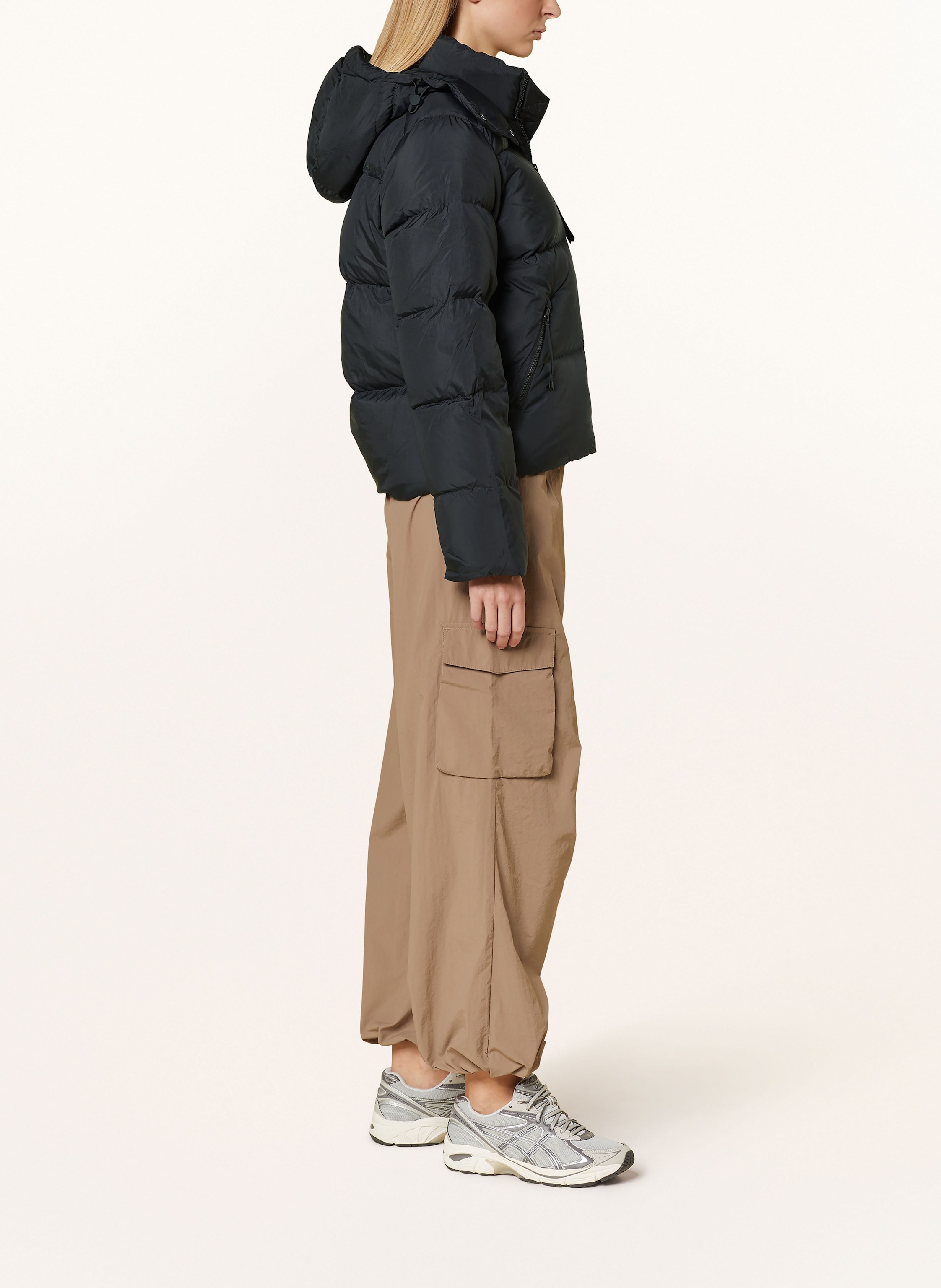 Thumbnail - Lacoste Daunenjacke Mit Abnehmbarer Kapuze schwarz