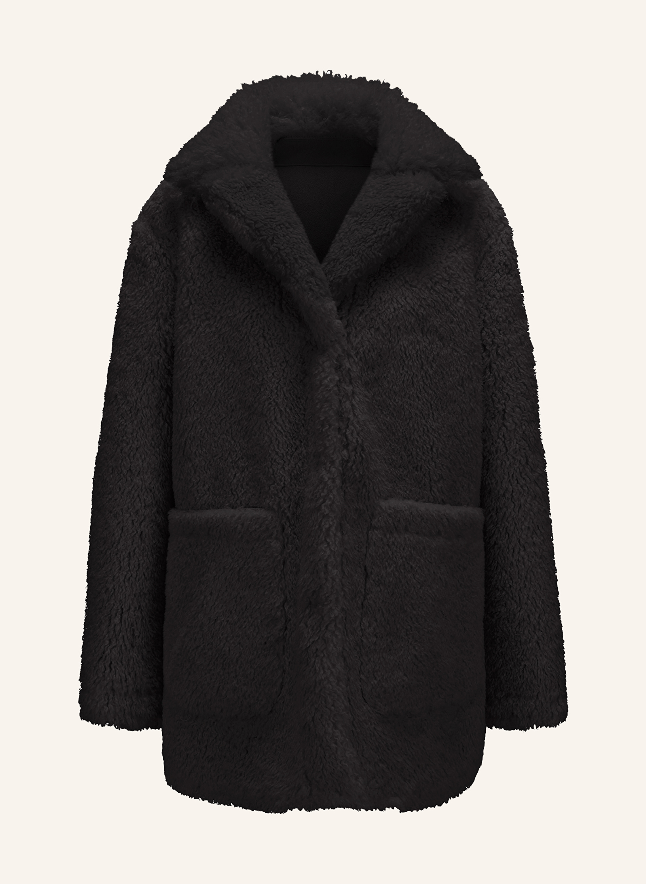 Black fur jacket h&m sales