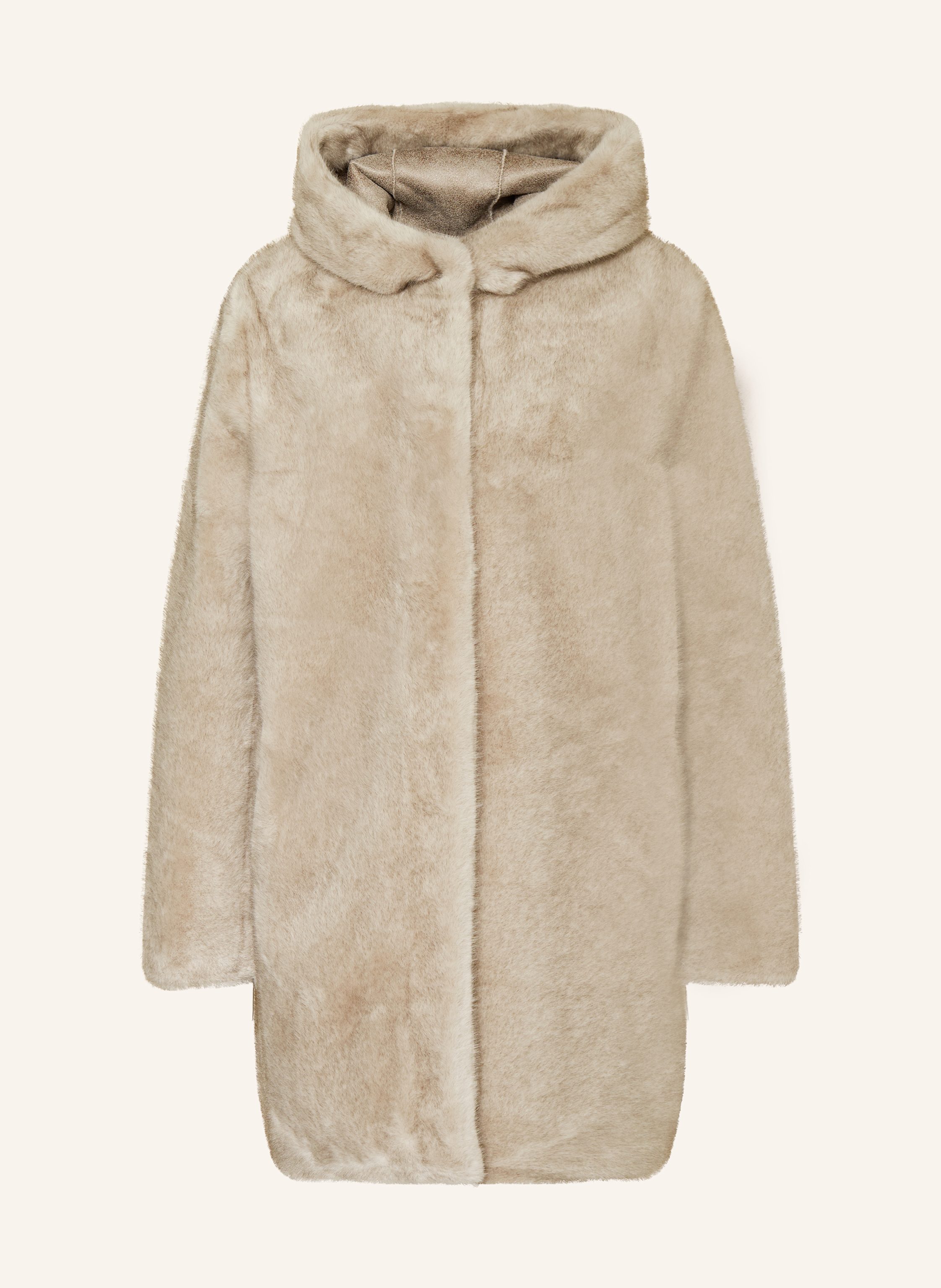 herlipto Faux Fur Reversible Coat M エクリュ