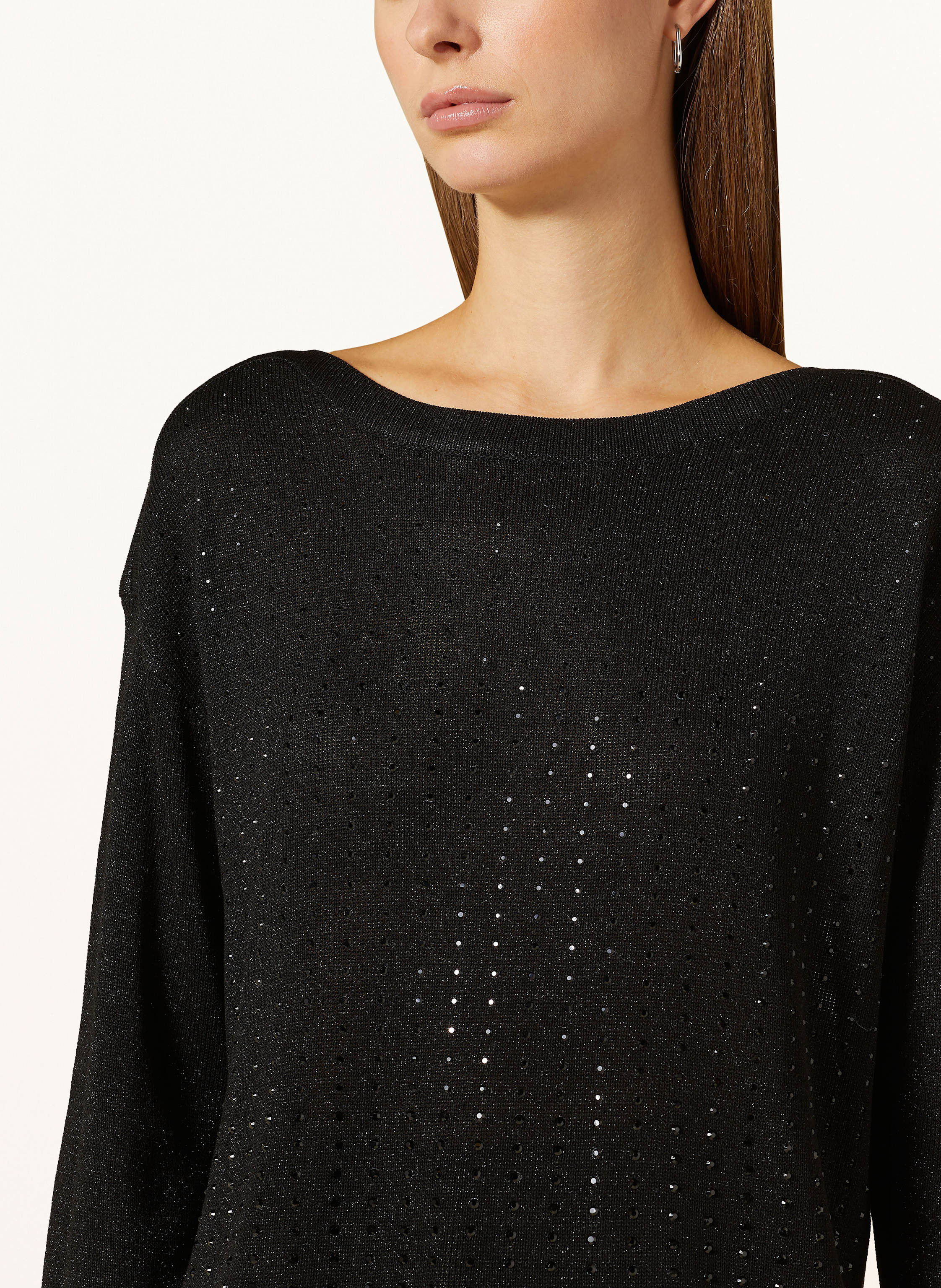 Thumbnail - Betty Barclay Pullover Mit Schmucksteinen Und Glitzergarn schwarz