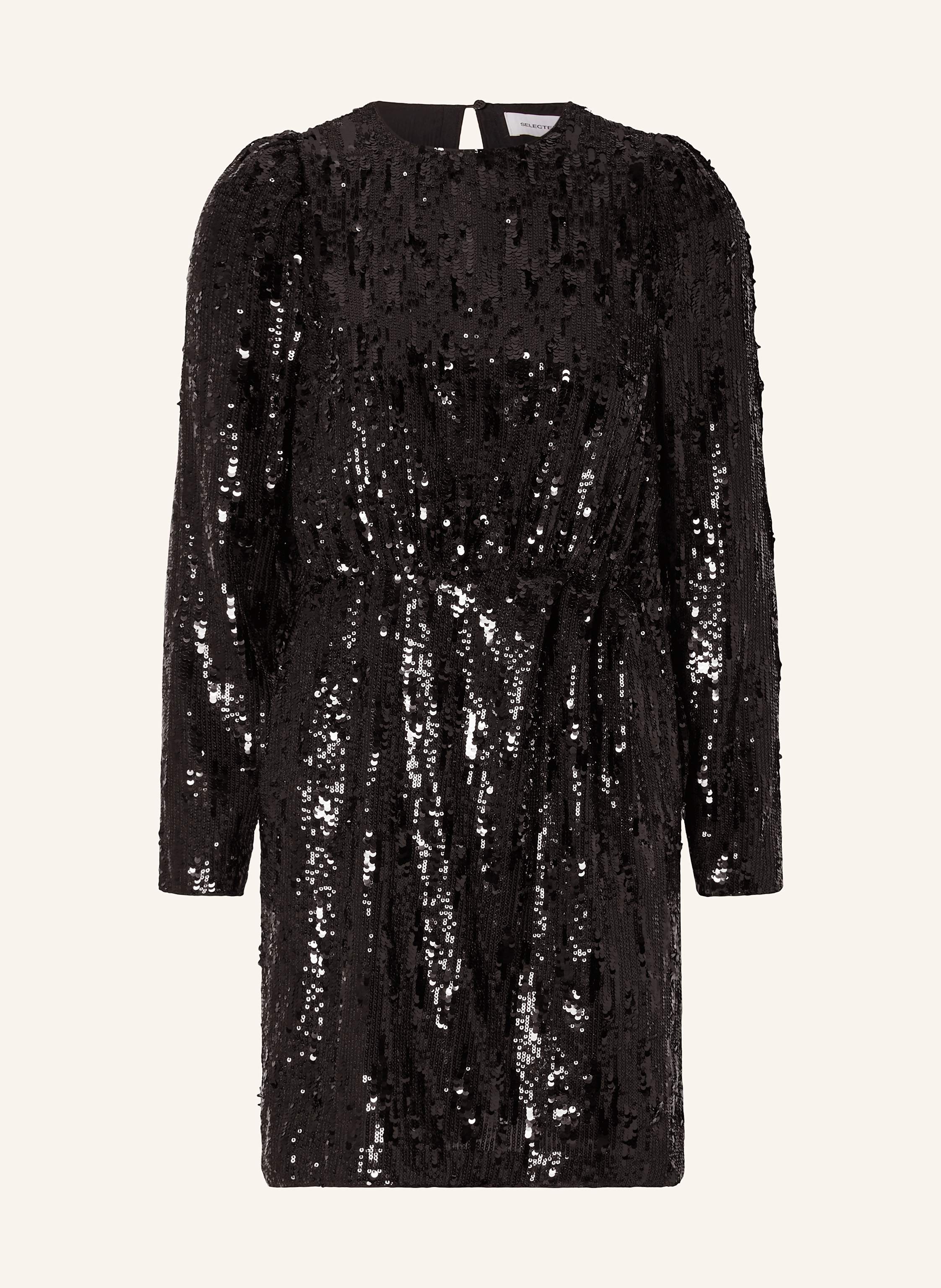 SELECTED Femme Cocktail dress with sequins in black