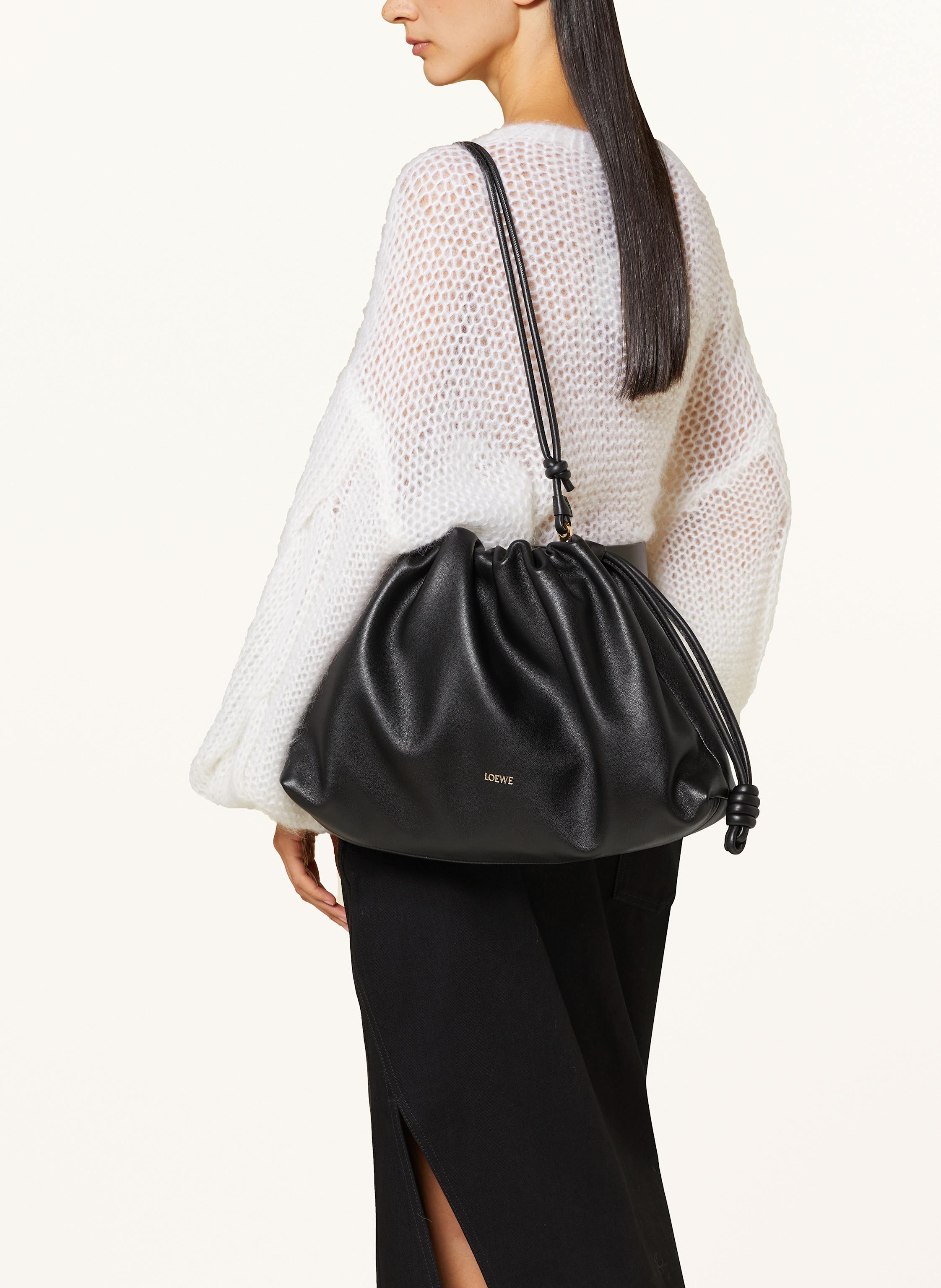 Thumbnail - Loewe Schultertasche Flamenco Large schwarz