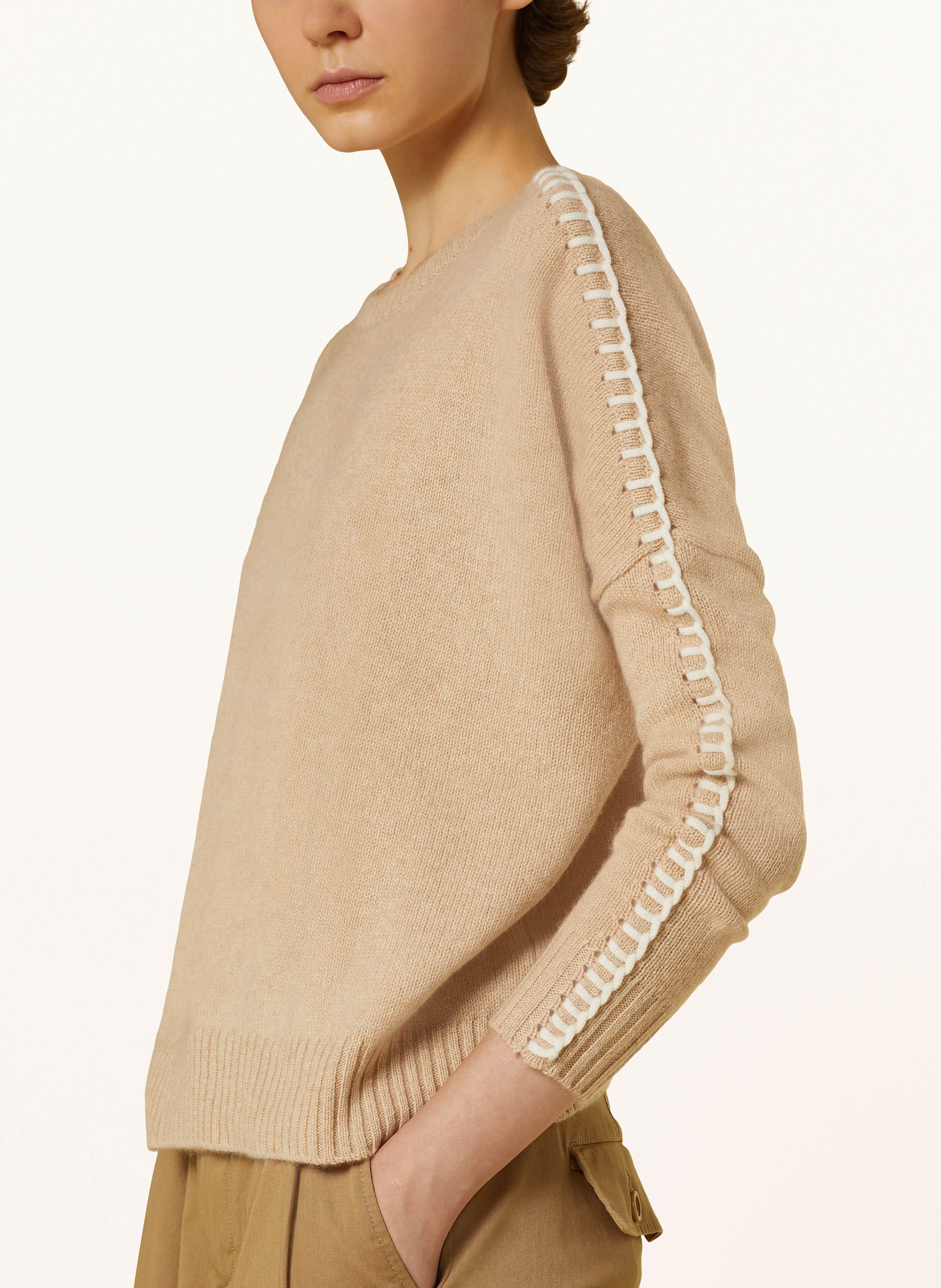 Thumbnail - Kujten Cashmere-Pullover Amea beige