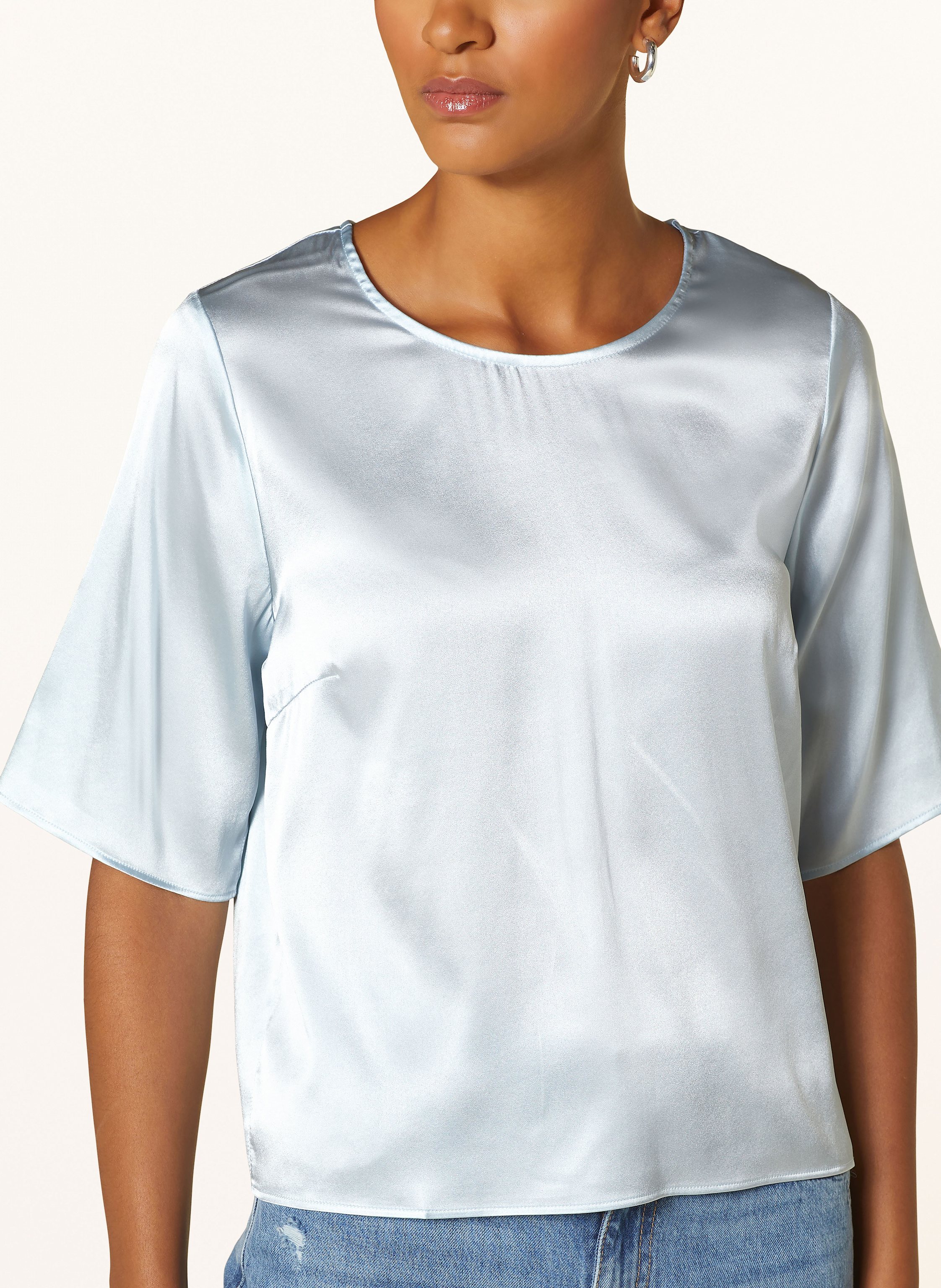 Thumbnail - Princess Goes Hollywood Cropped-Blusenshirt Aus Seide blau