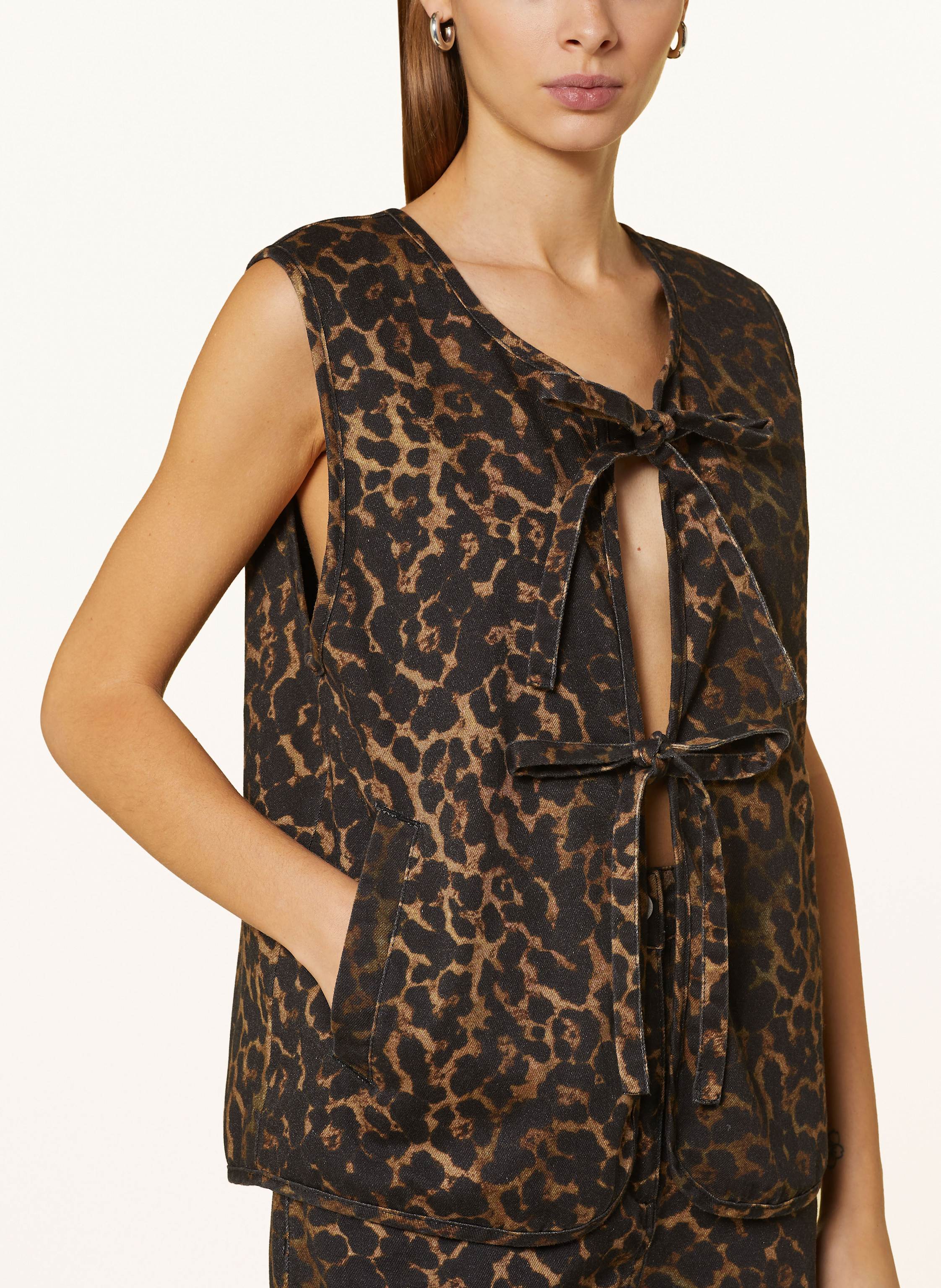 Thumbnail - Studio Ar Jeansweste Eleni beige