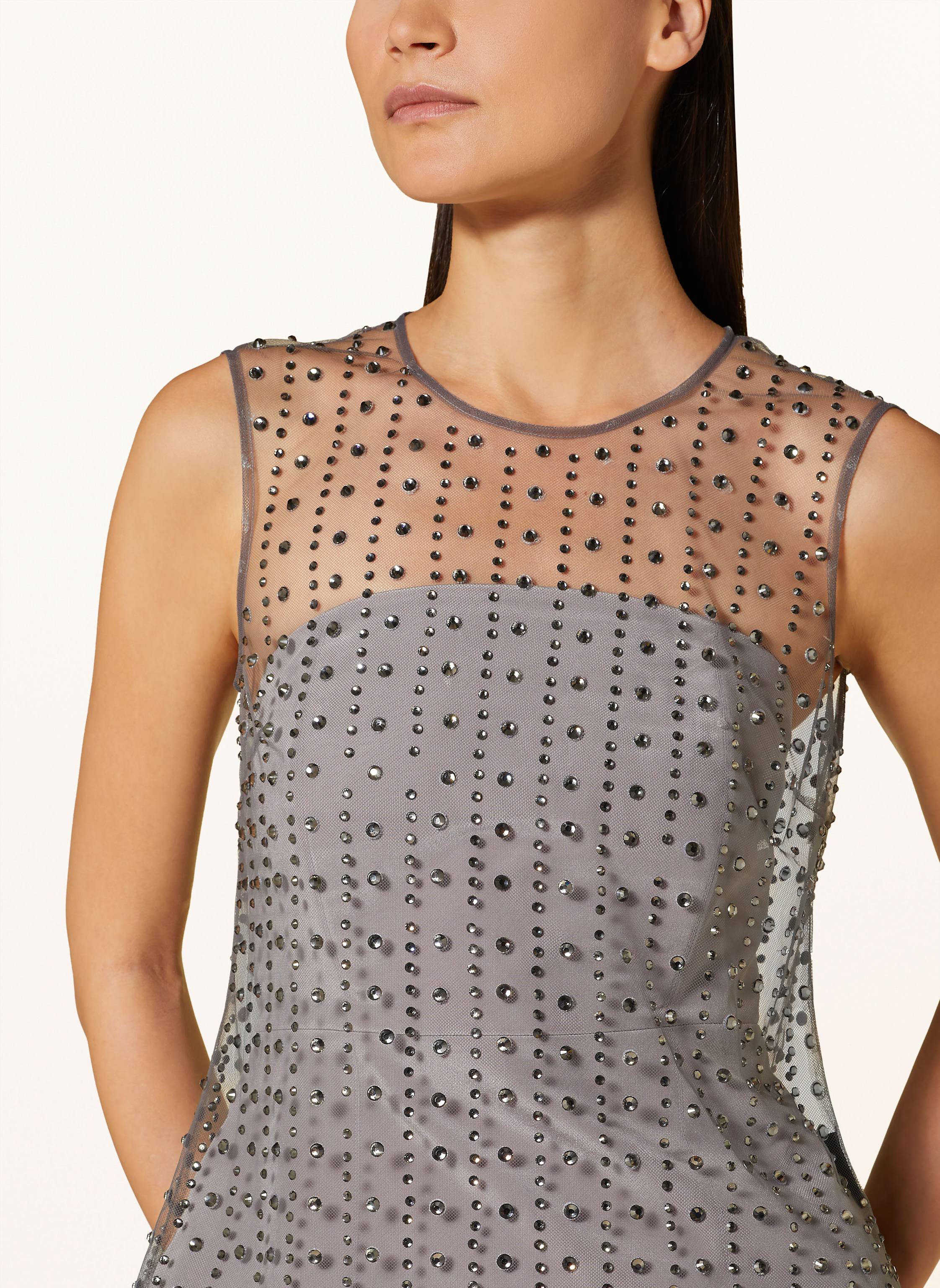 Thumbnail - Luisa Cerano Mesh-Top Mit Schmucksteinen grau