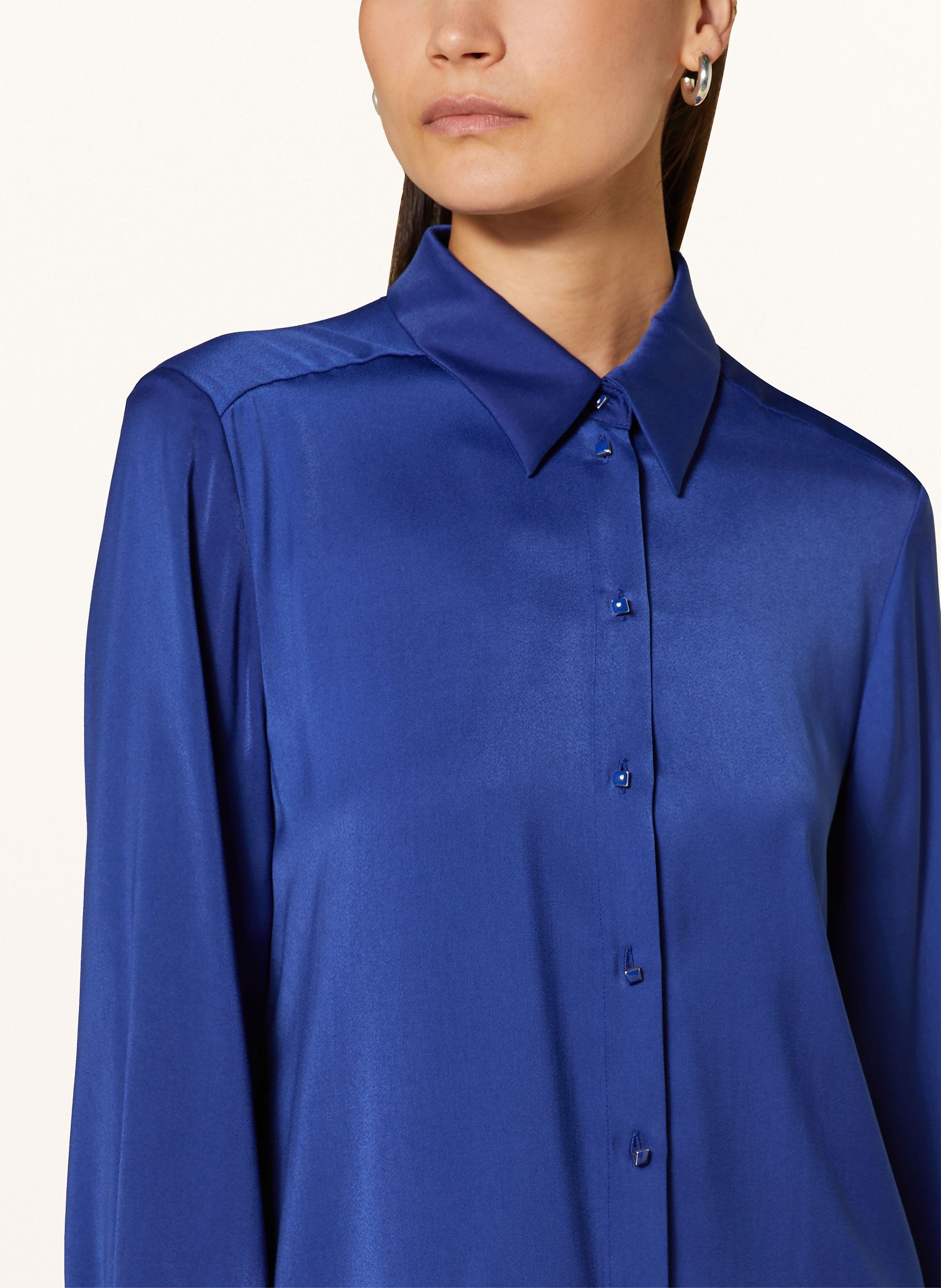 Thumbnail - Marc Cain Hemdbluse Aus Satin blau