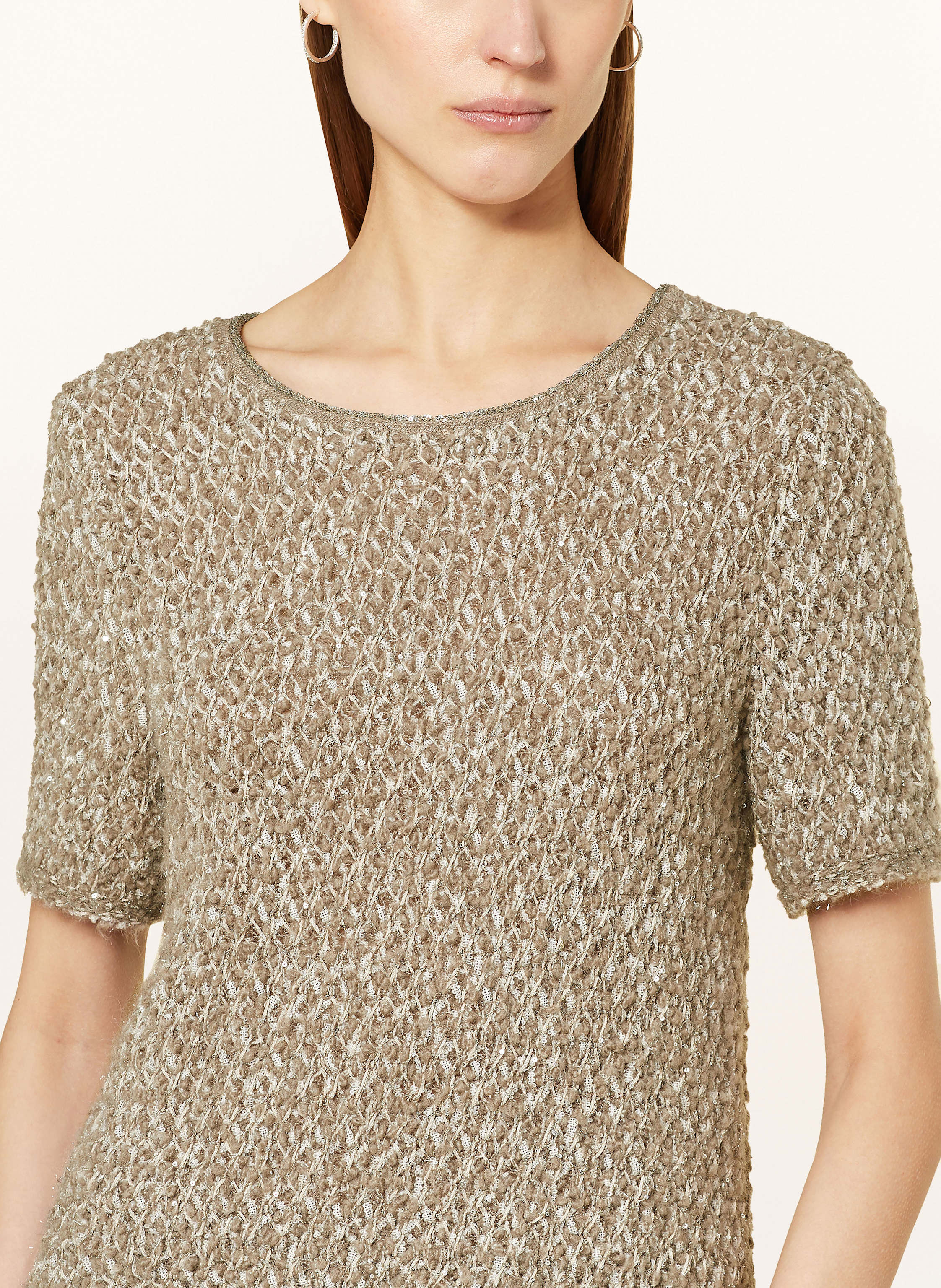 Thumbnail - Marc Cain Strickshirt Mit Pailletten gruen