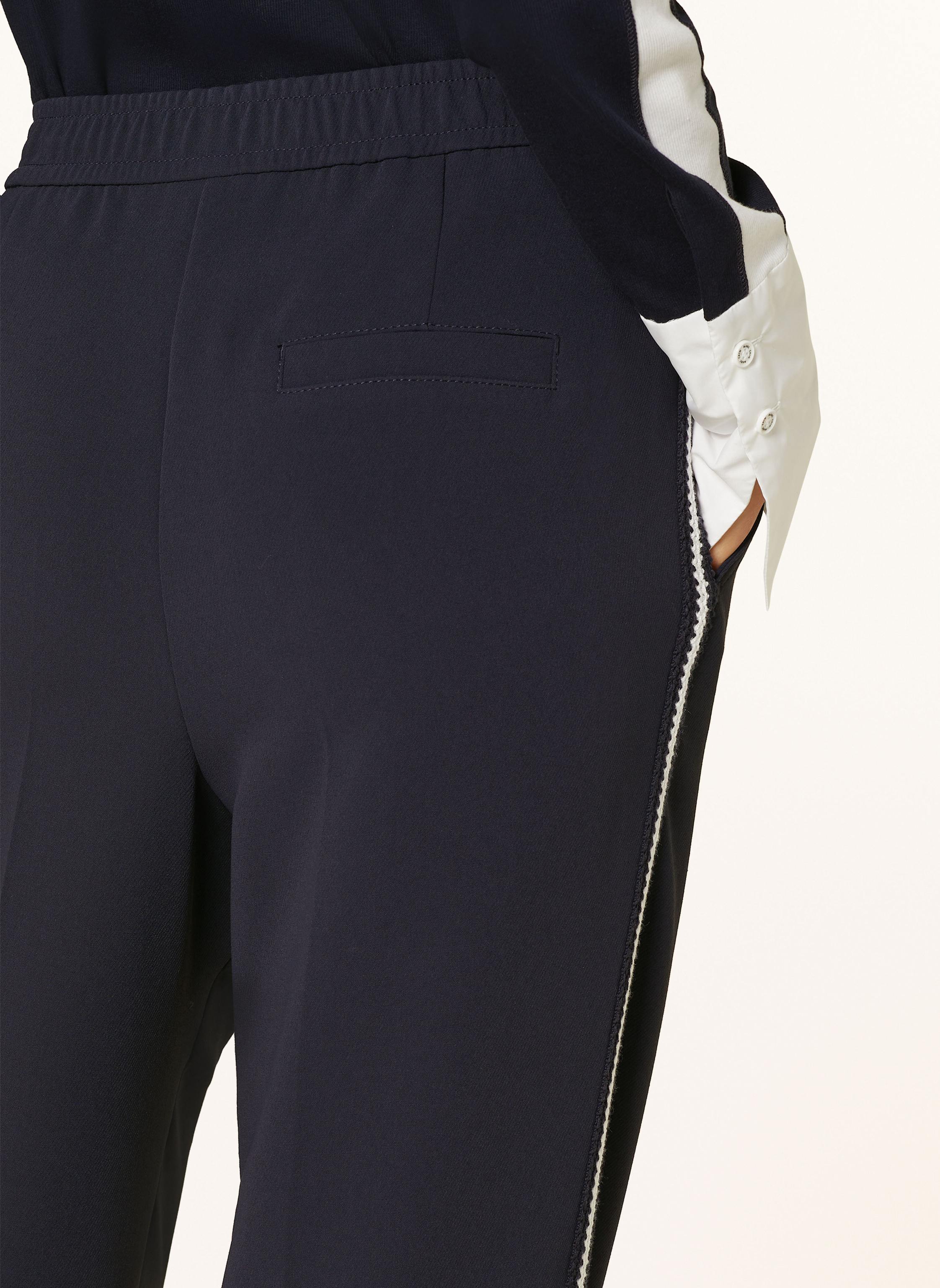 Thumbnail - Marc Cain Marlenehose Washington Mit Galonstreifen blau