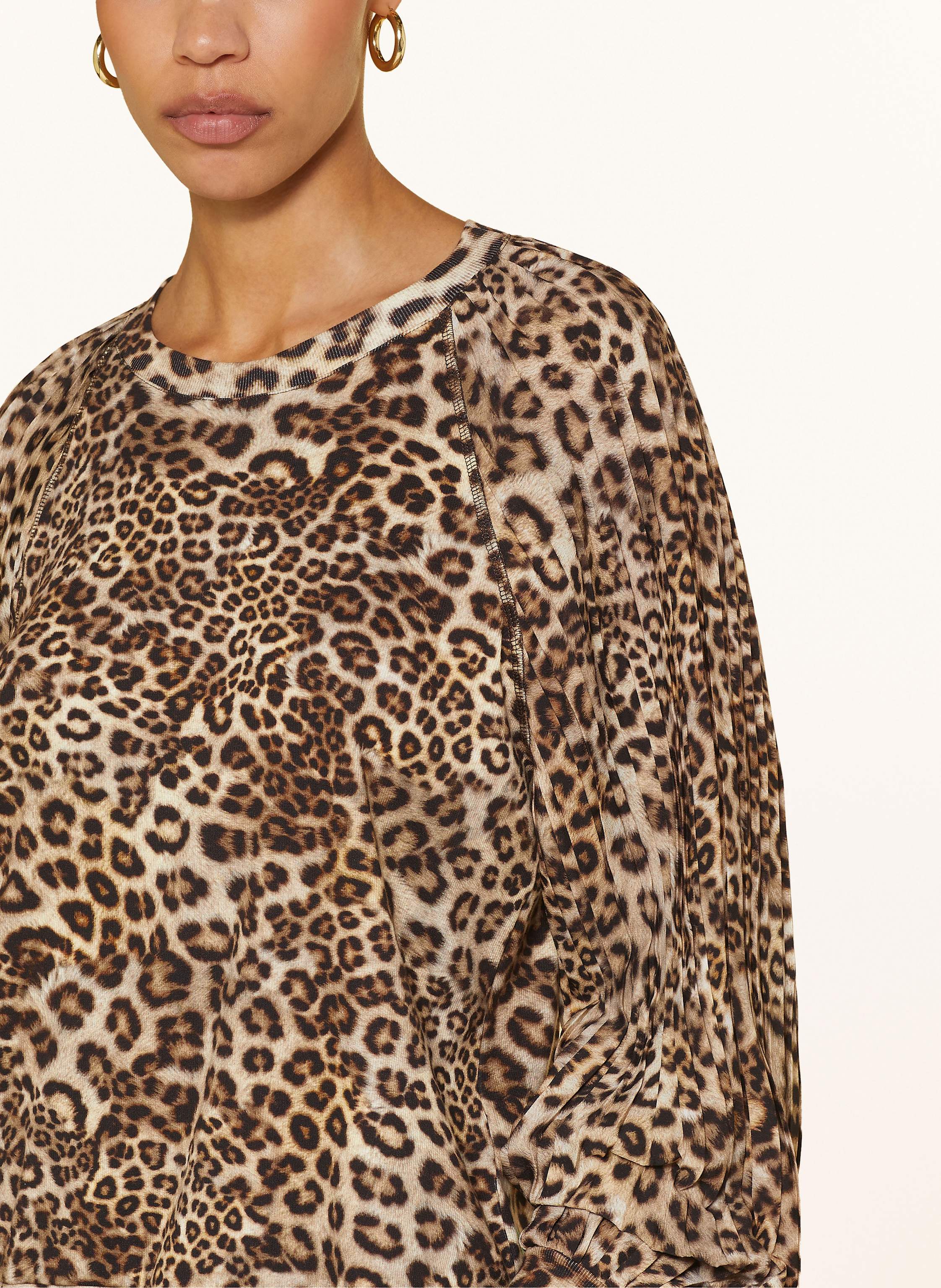 Thumbnail - Marc Cain Blusenshirt Im Materialmix braun