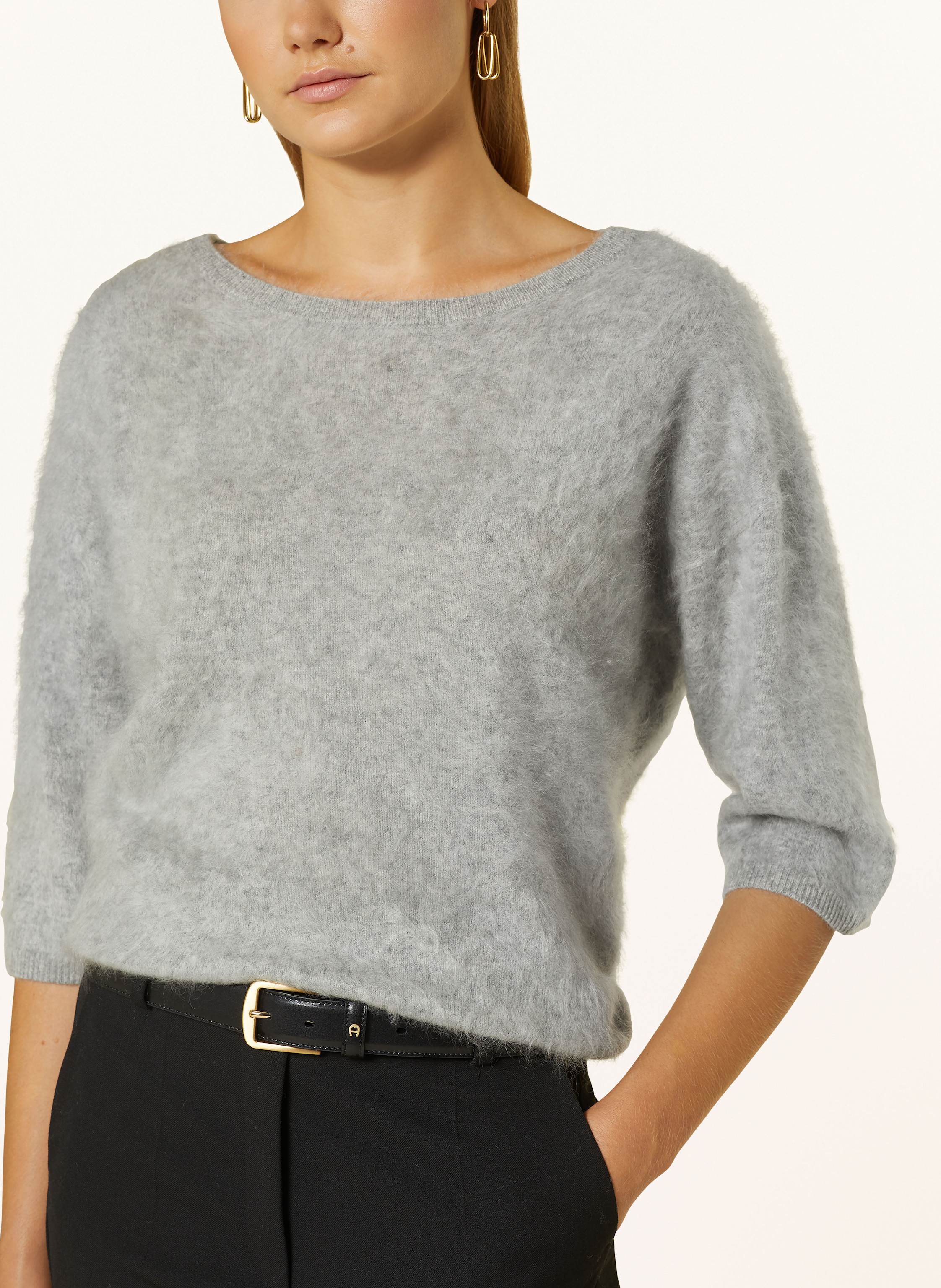 Thumbnail - Mrs & Hugs Strickshirt Aus Cashmere grau