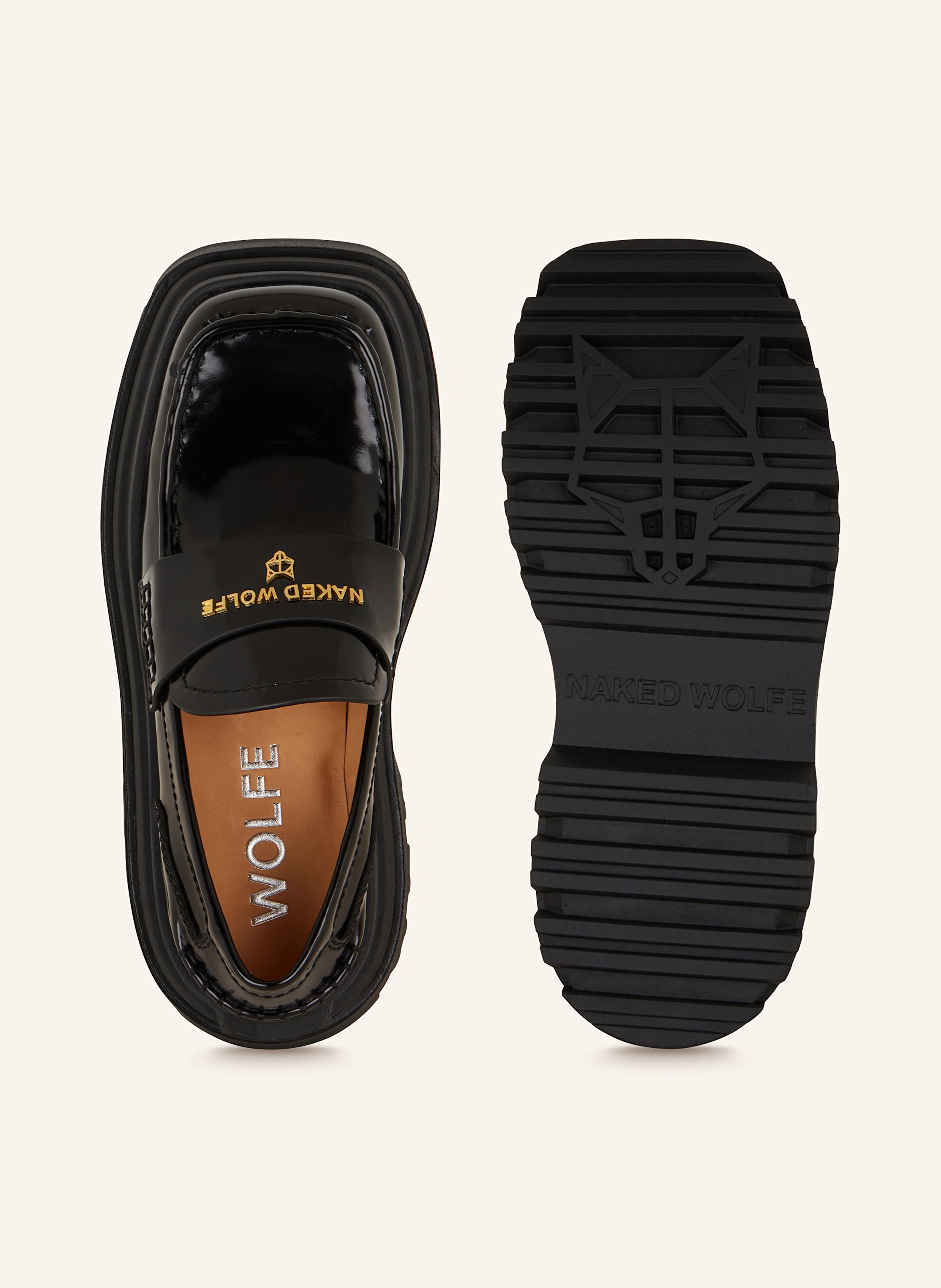 Thumbnail - Naked Wolfe Plateau-Loafer Delusion schwarz