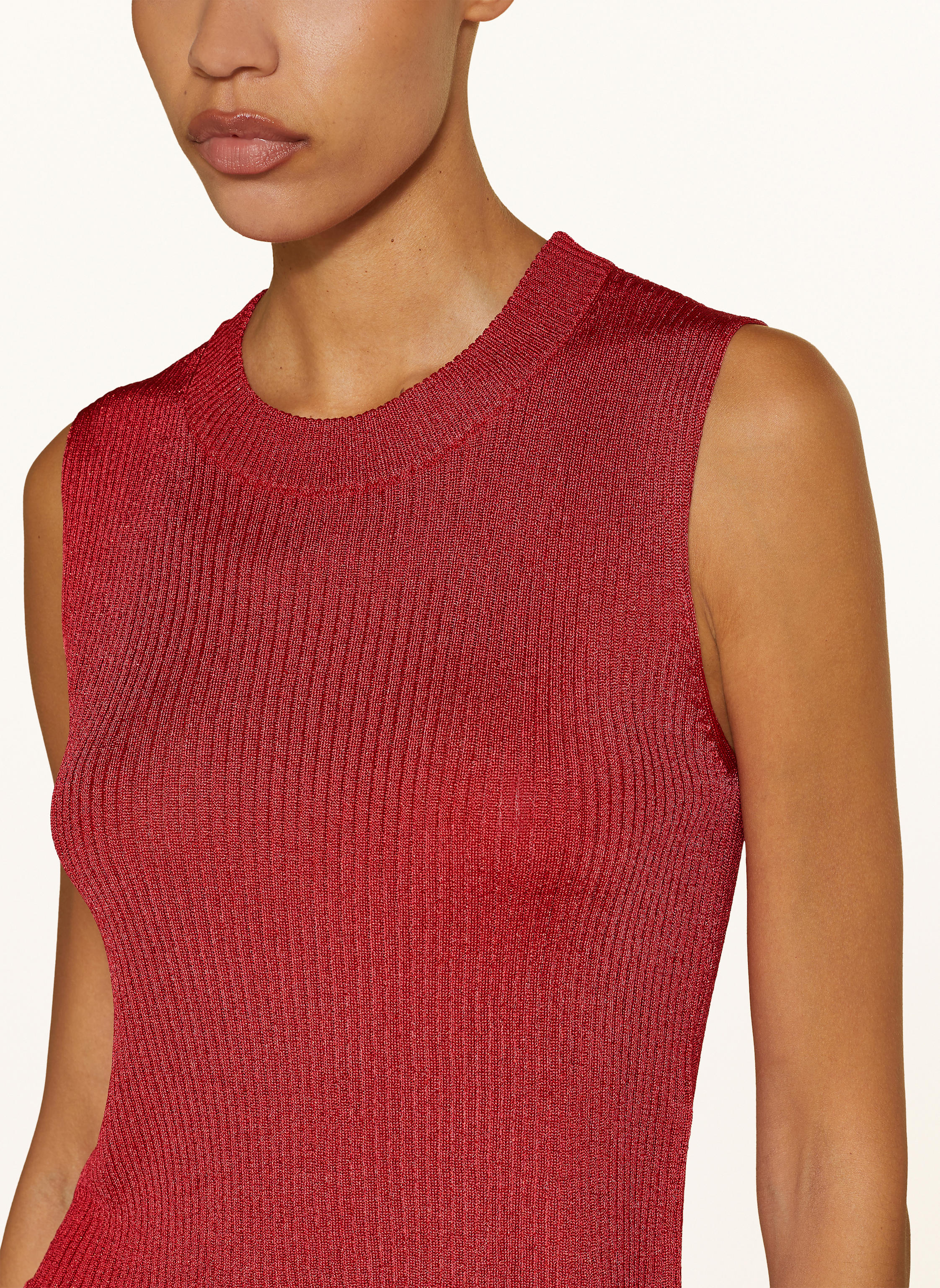 Thumbnail - Mrs & Hugs Stricktop Mit Glitzergarn rot