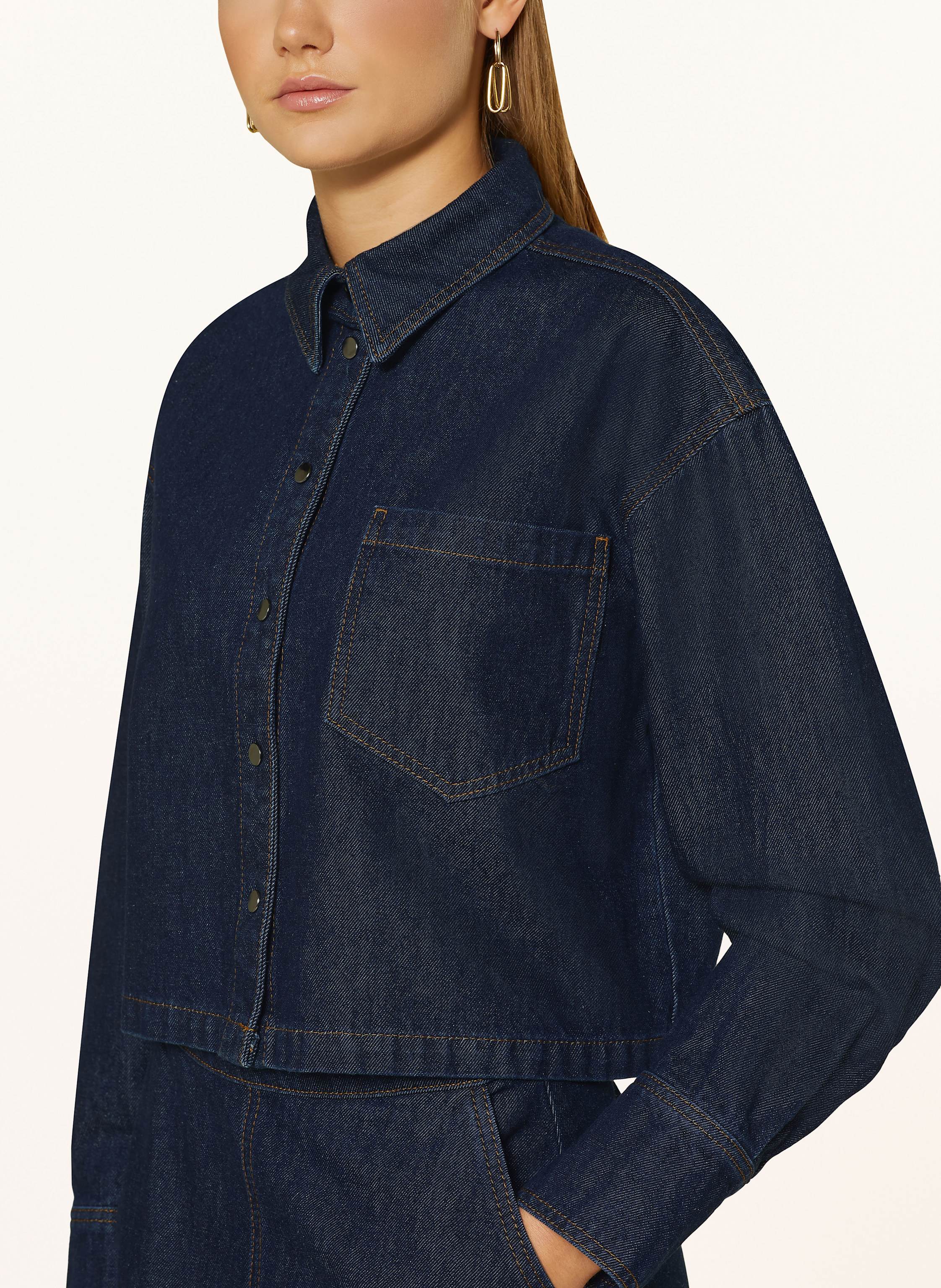 Thumbnail - Mrs & Hugs Jeansbluse blau