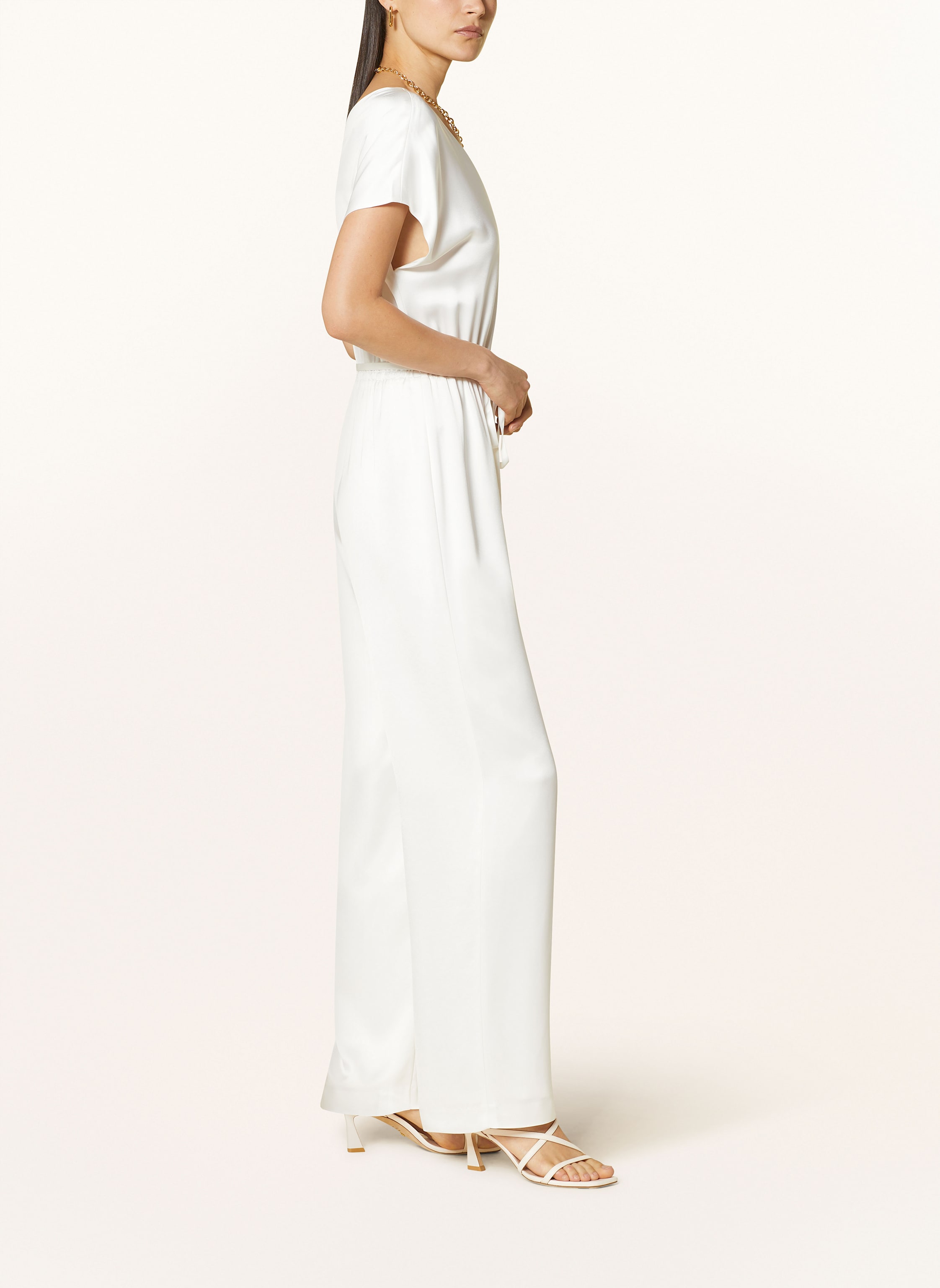 Thumbnail - Mrs & Hugs Satin-Jumpsuit weiss