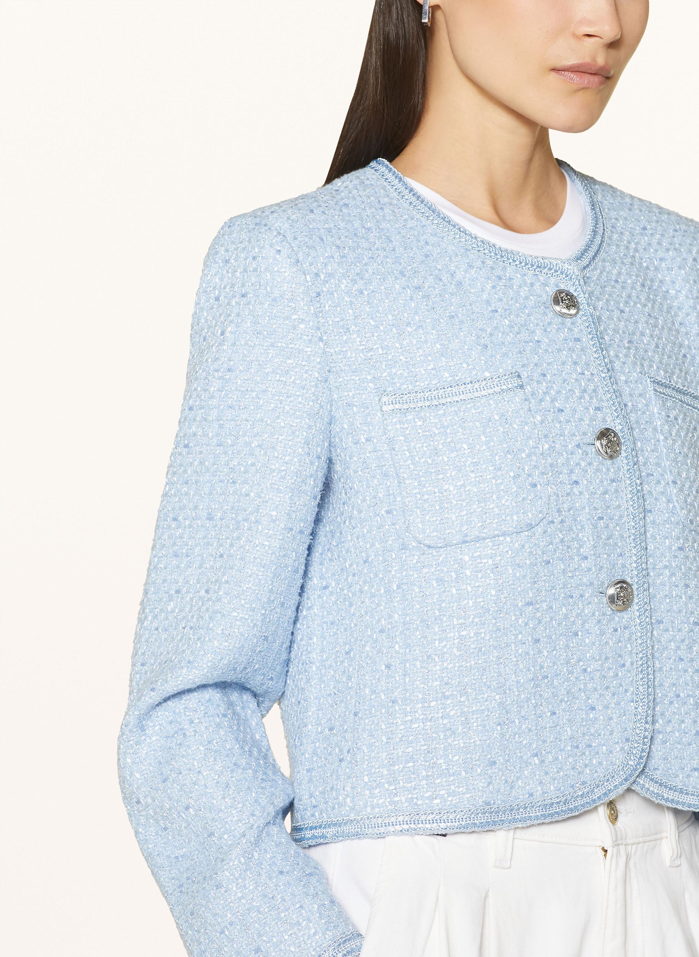 Thumbnail - Mrs & Hugs Kastenjacke Aus Bouclé blau