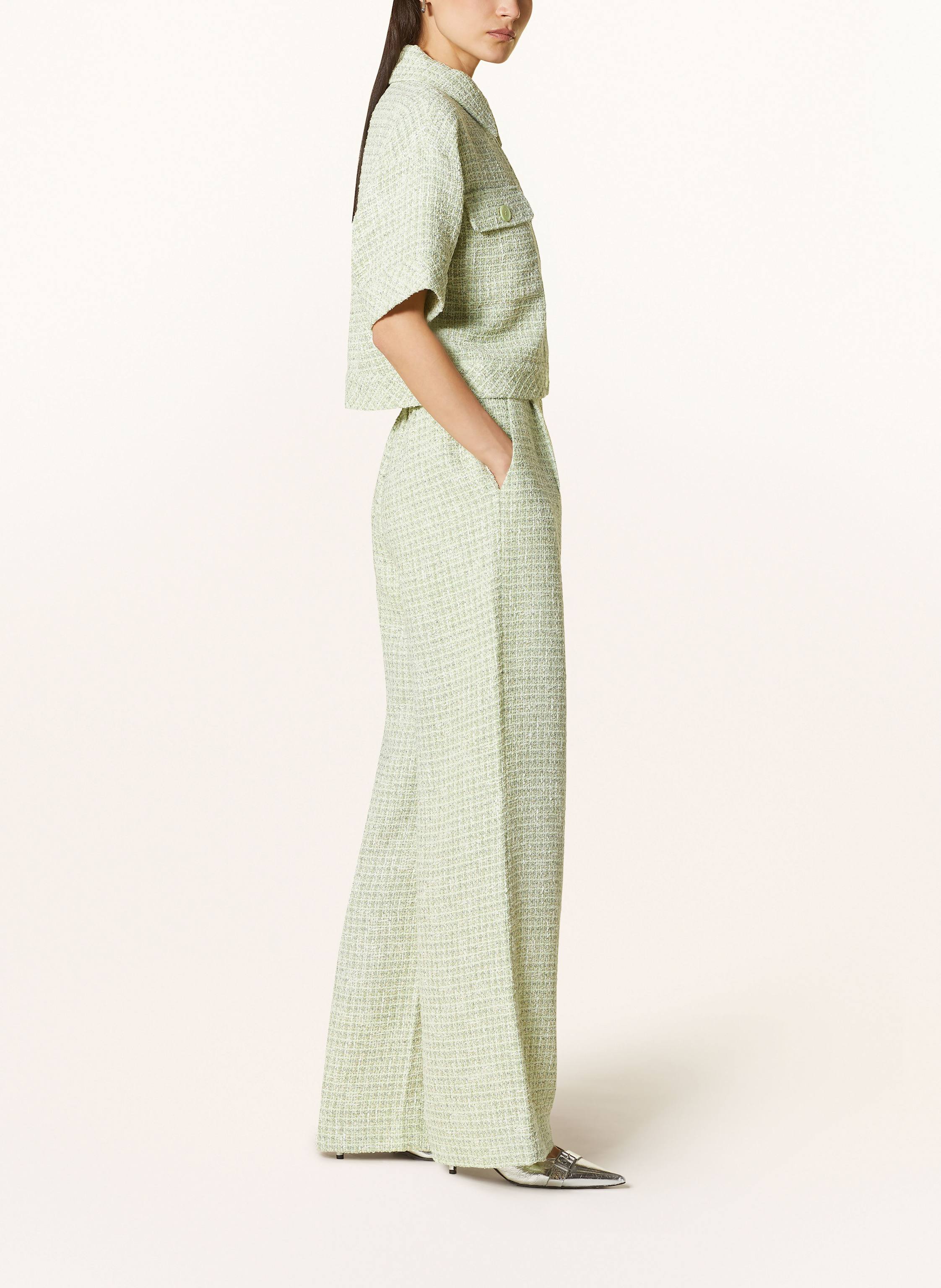 Thumbnail - Mrs & Hugs Bouclé-Hose gruen