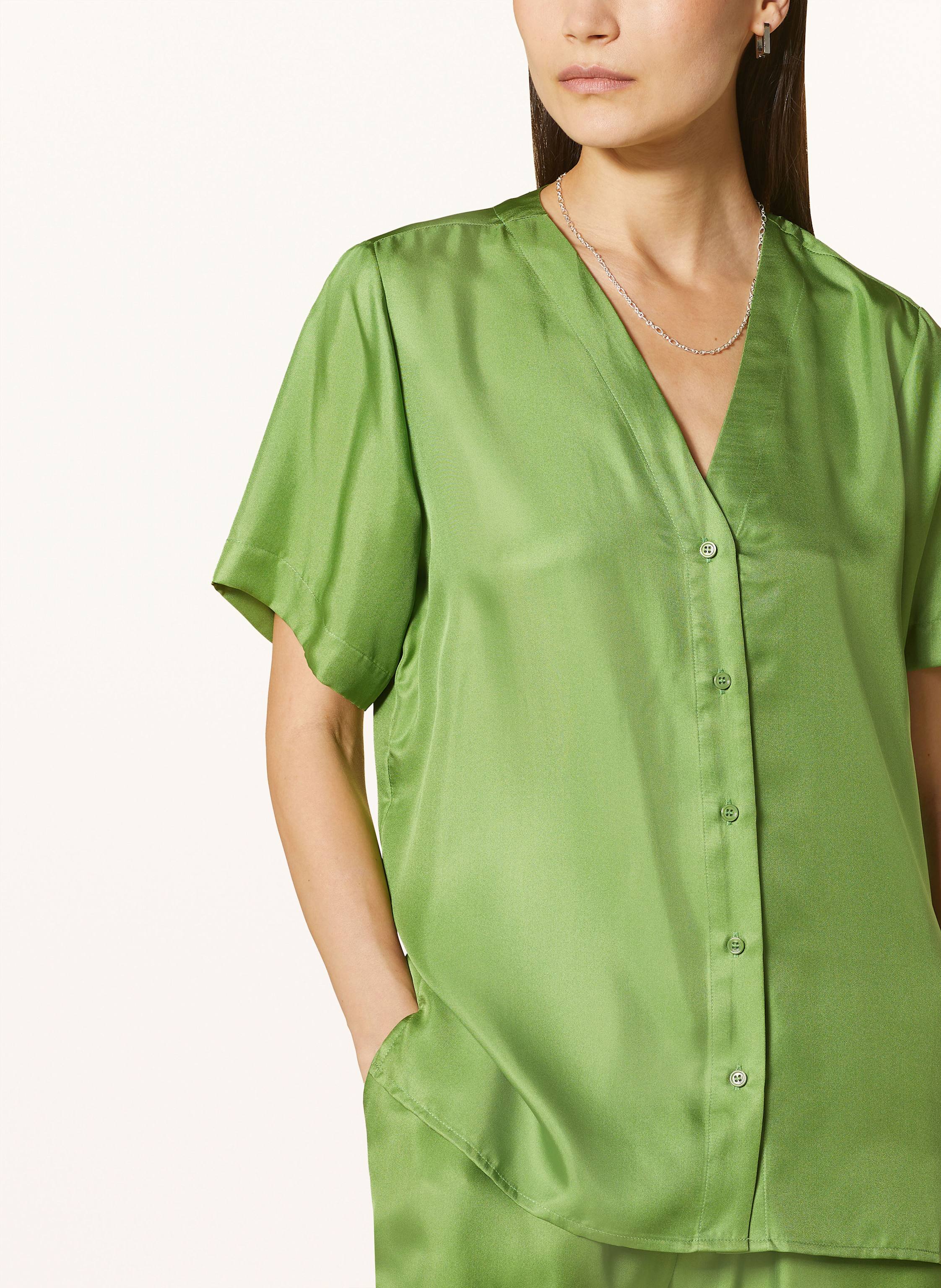 Thumbnail - Mrs & Hugs Blusenshirt Aus Seide gruen