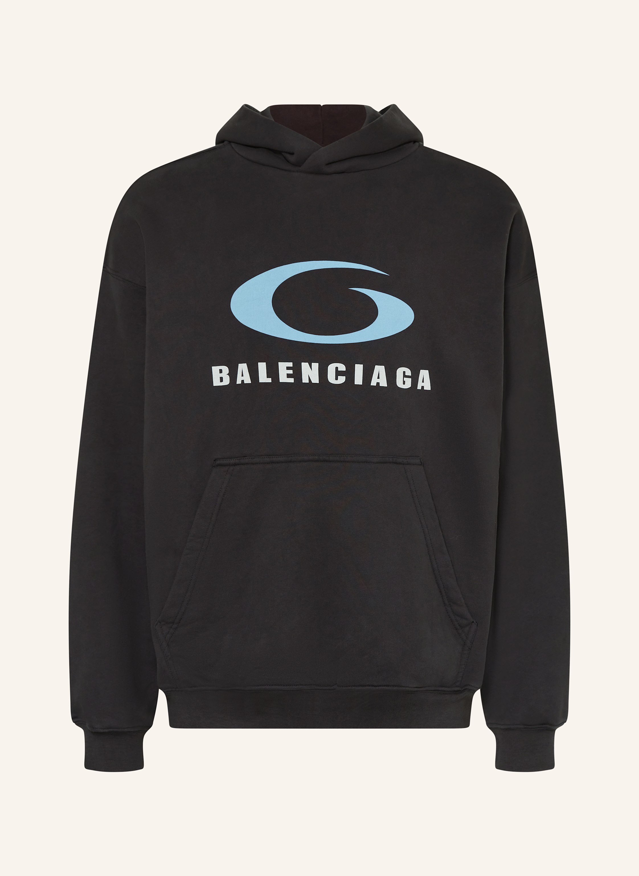Black balenciaga hoodie discount