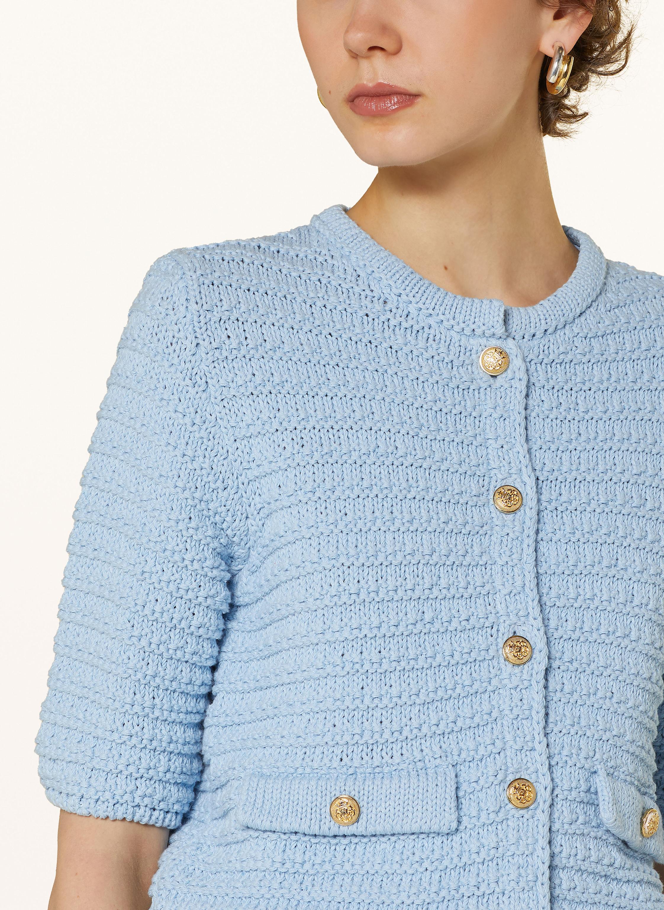 Thumbnail - Sem Per Lei Strickjacke Mit 3/4-Arm blau