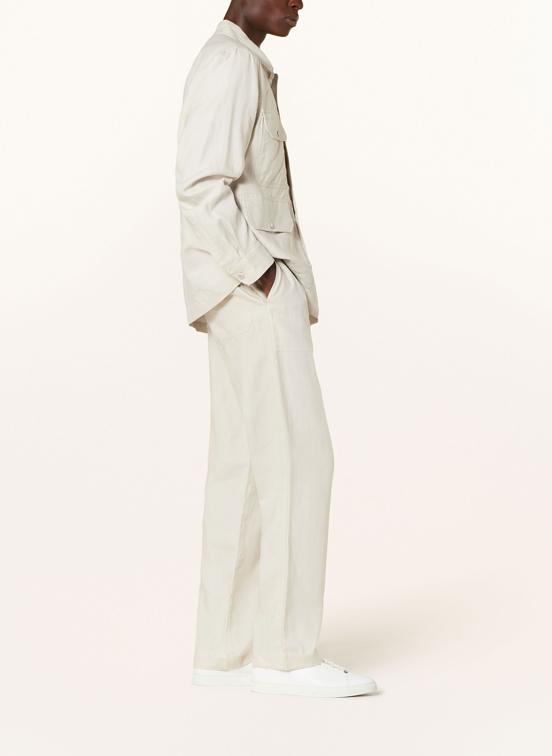 Thumbnail - Belstaff Leinenhose Forge Regular Fit weiss