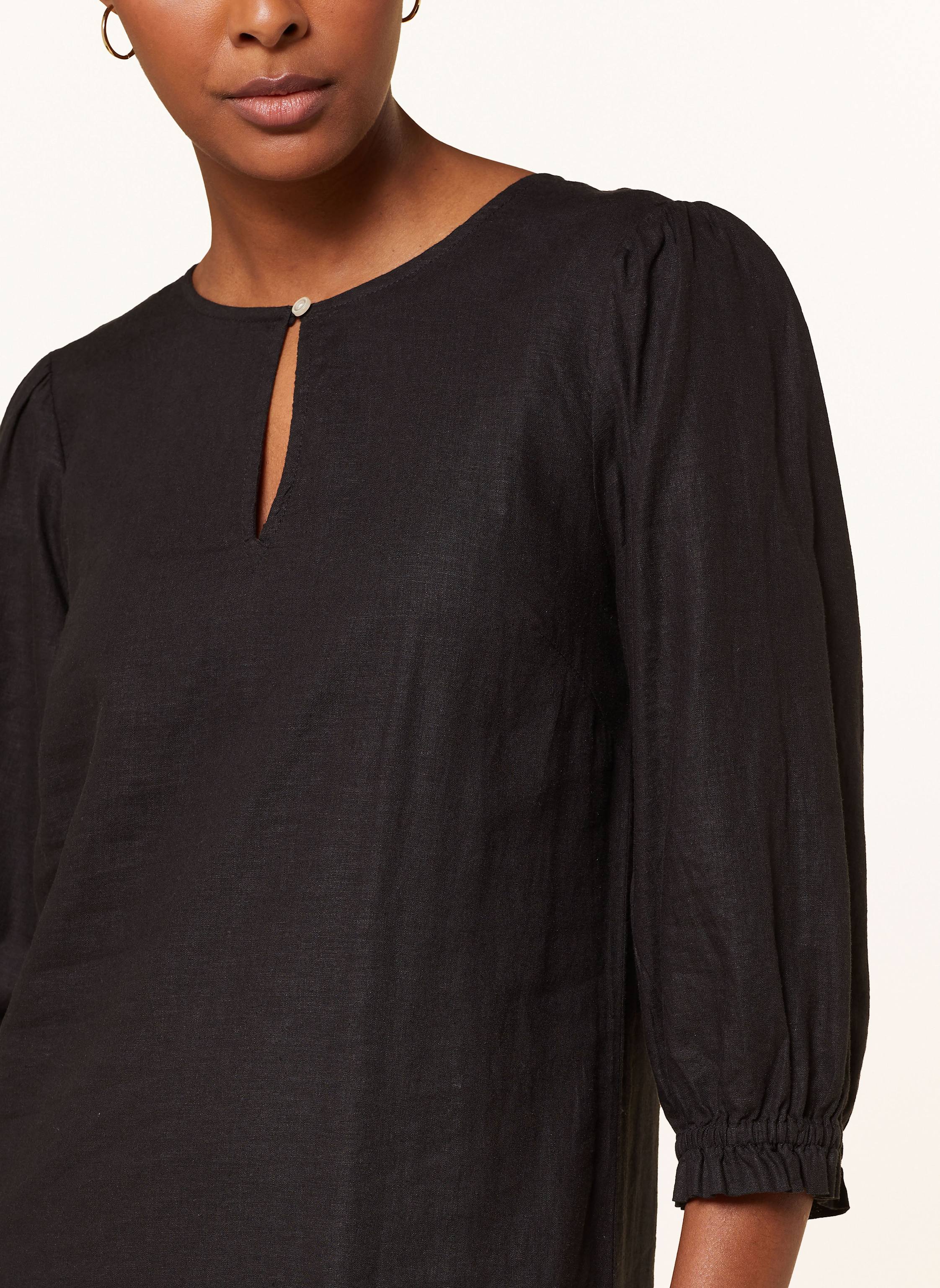 Thumbnail - Part Two Kleid Mit Leinen Und 3/4-Arm schwarz