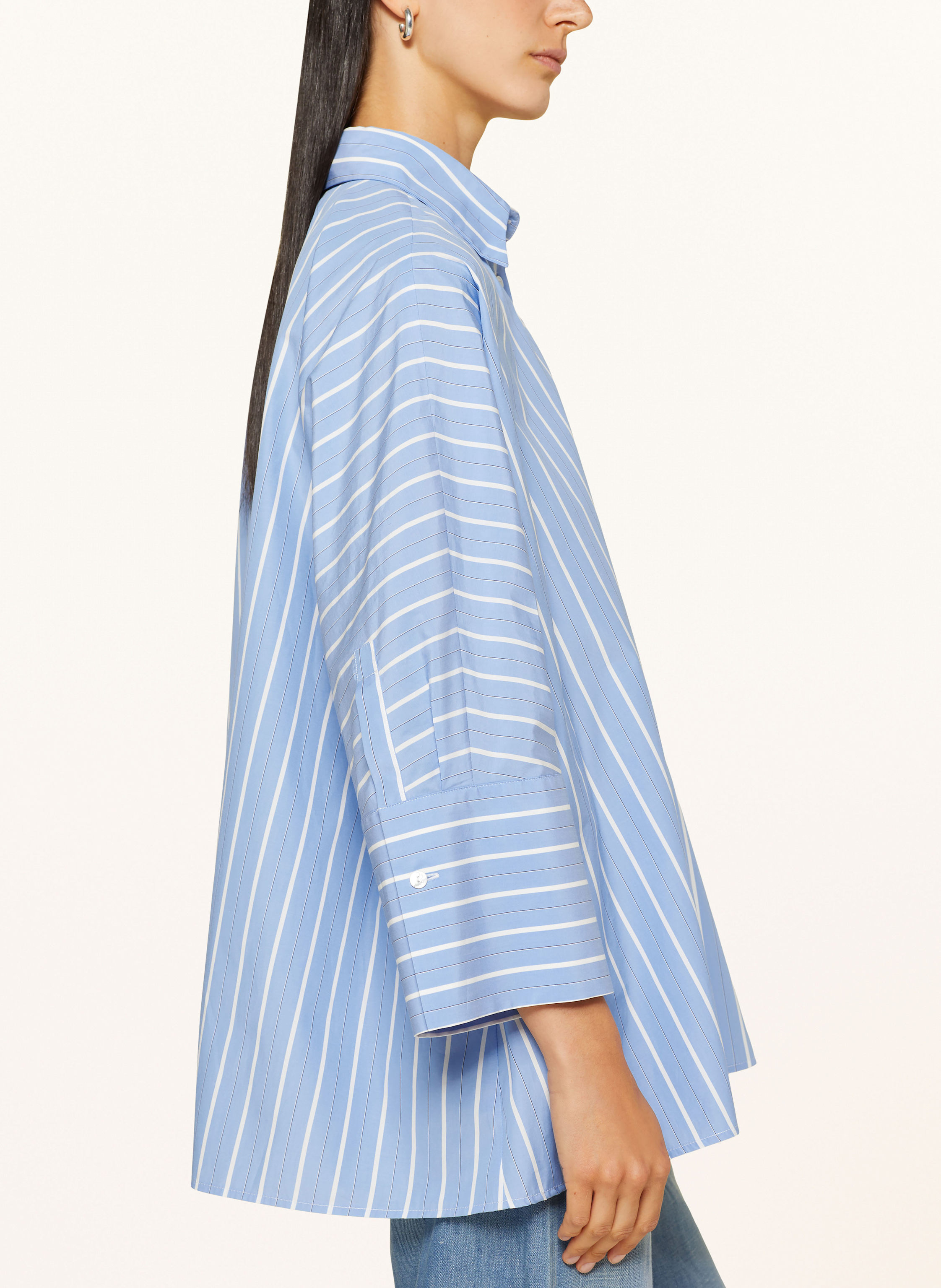 Thumbnail - Weekend Max Mara Oversized-Hemdbluse Hudson Mit 3/4-Arm blau