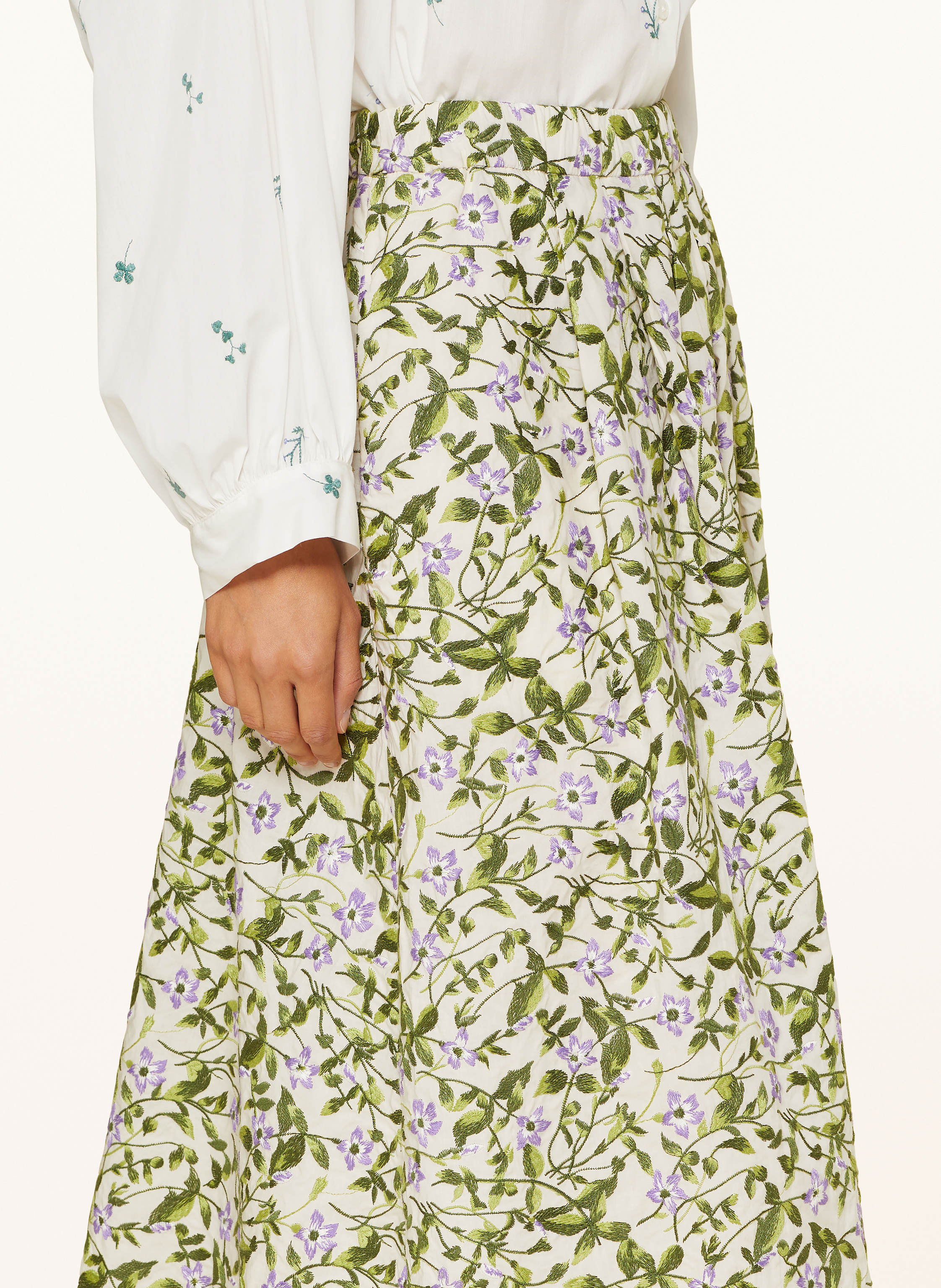 Thumbnail - Weekend Max Mara Faltenrock Orme weiss