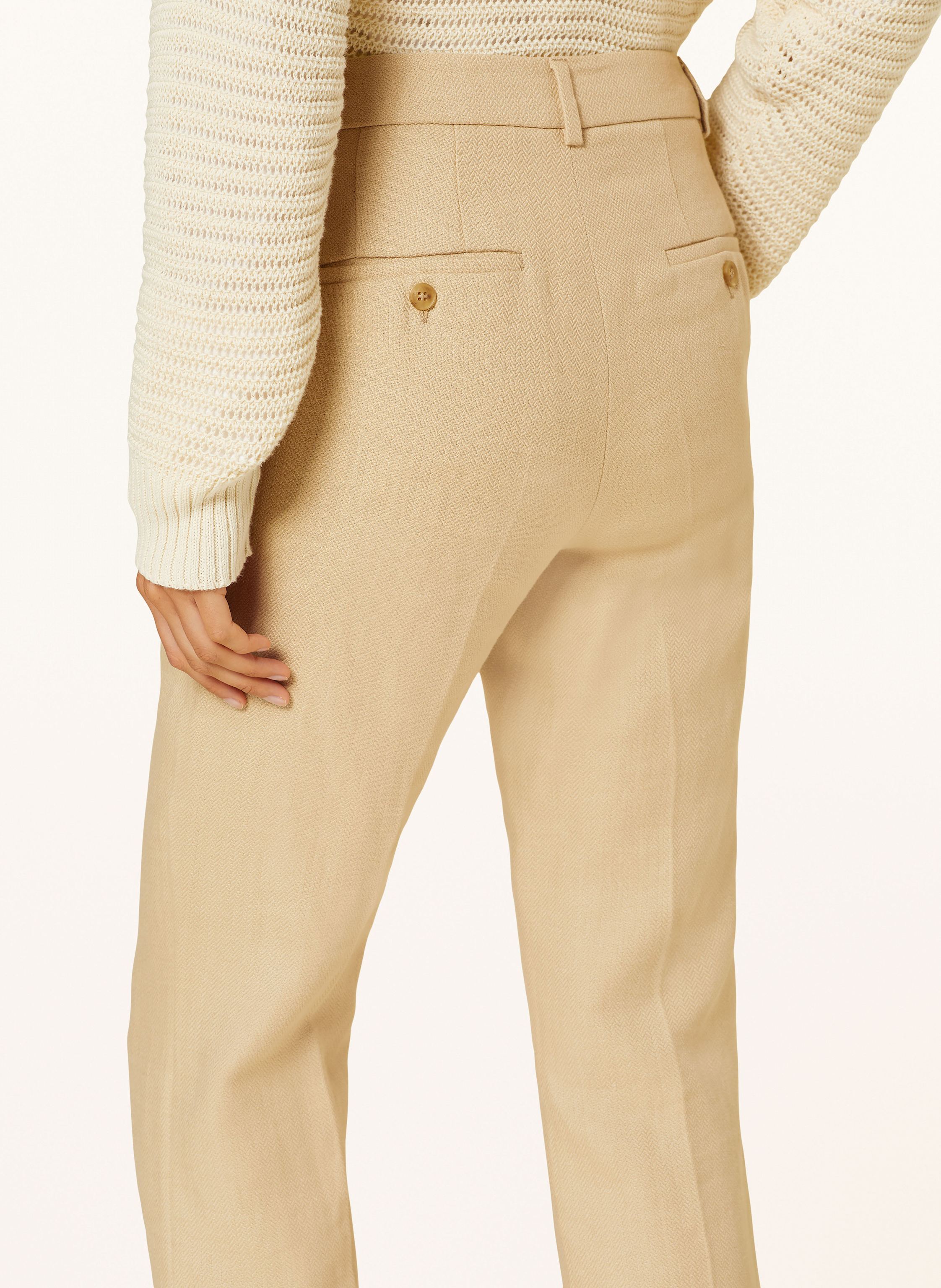 Thumbnail - Weekend Max Mara Hose Agape Mit Leinen beige